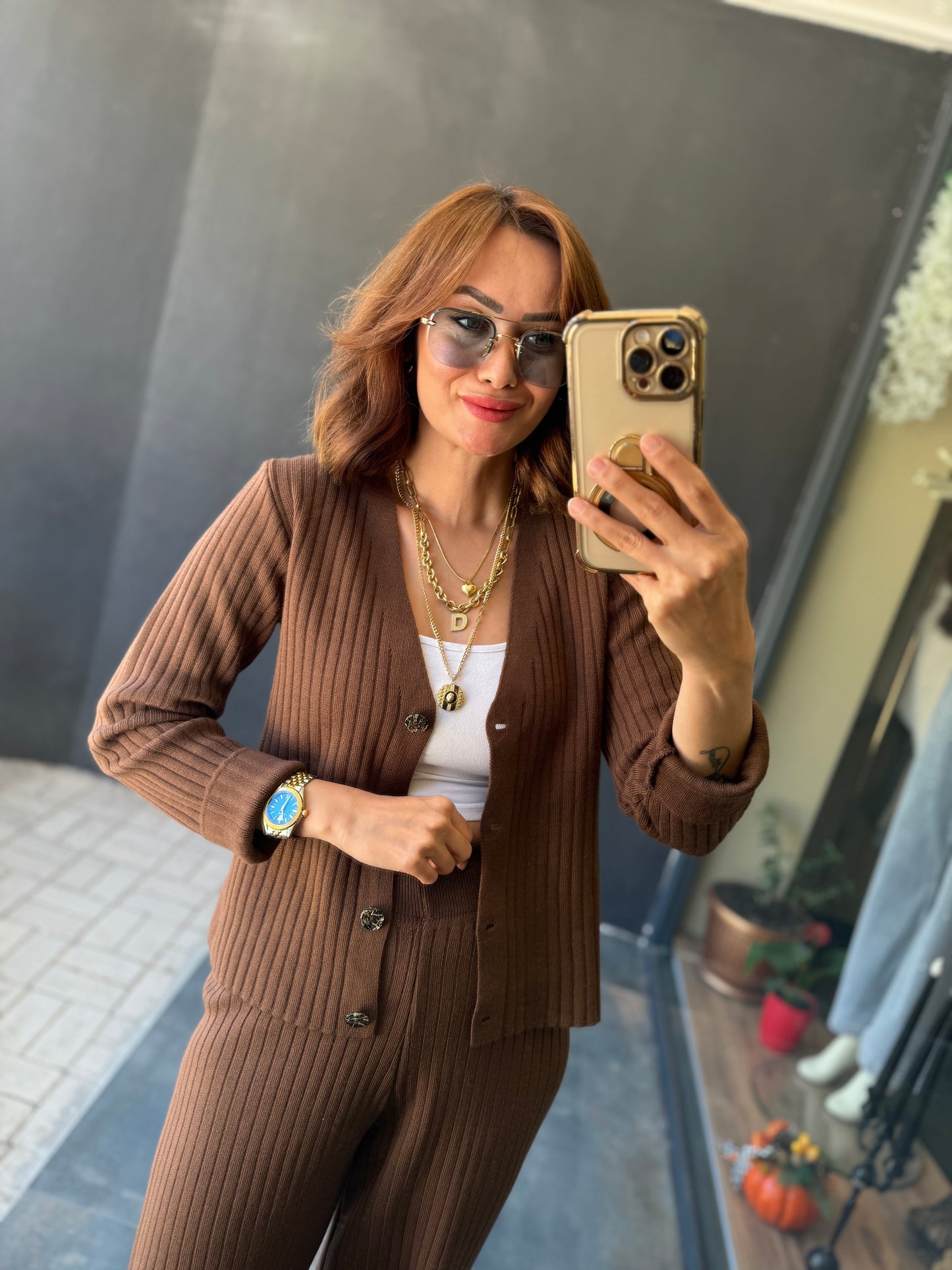 Monster Kahve Triko Takım