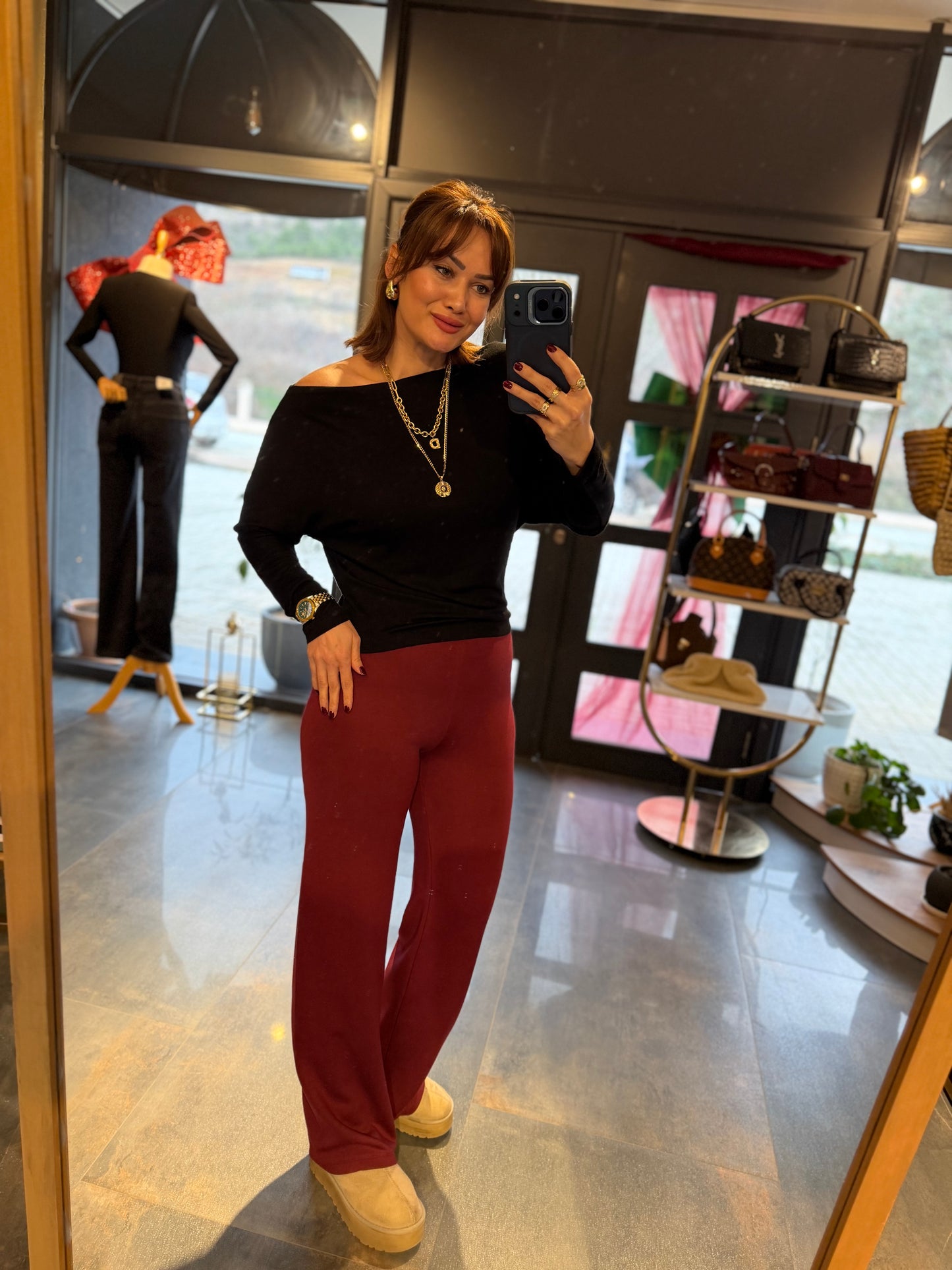 The Secret Bordo Modal Pantolon