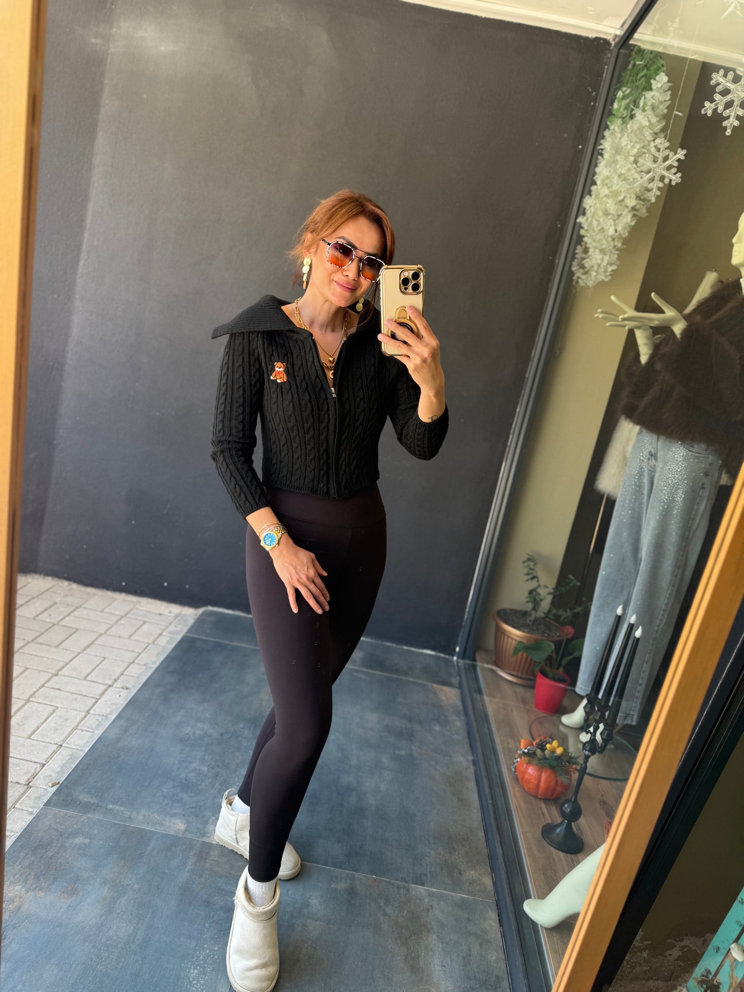 İkonic Siyah Teddy Hırka