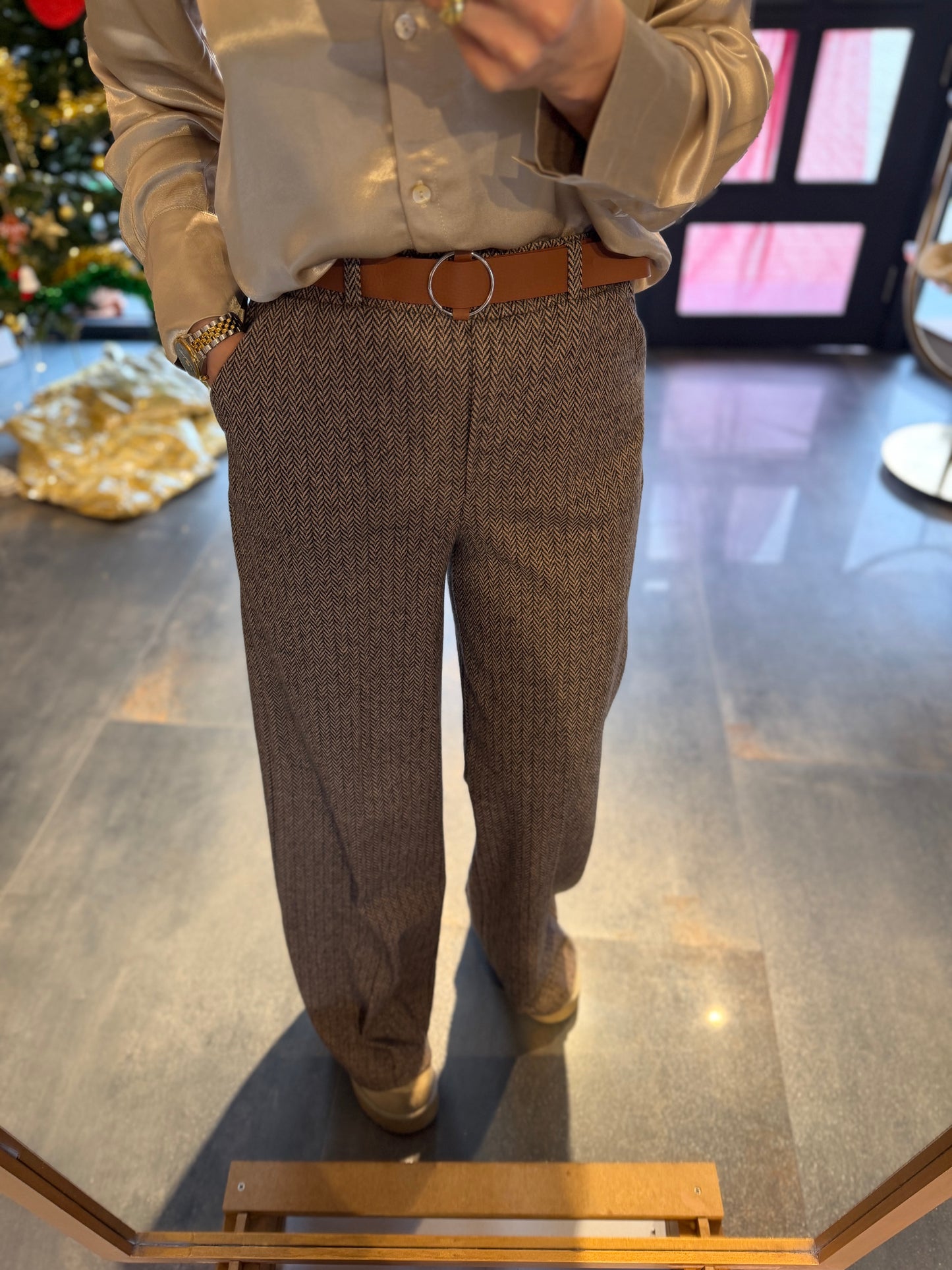 Carina Bej Kaşe Pantolon