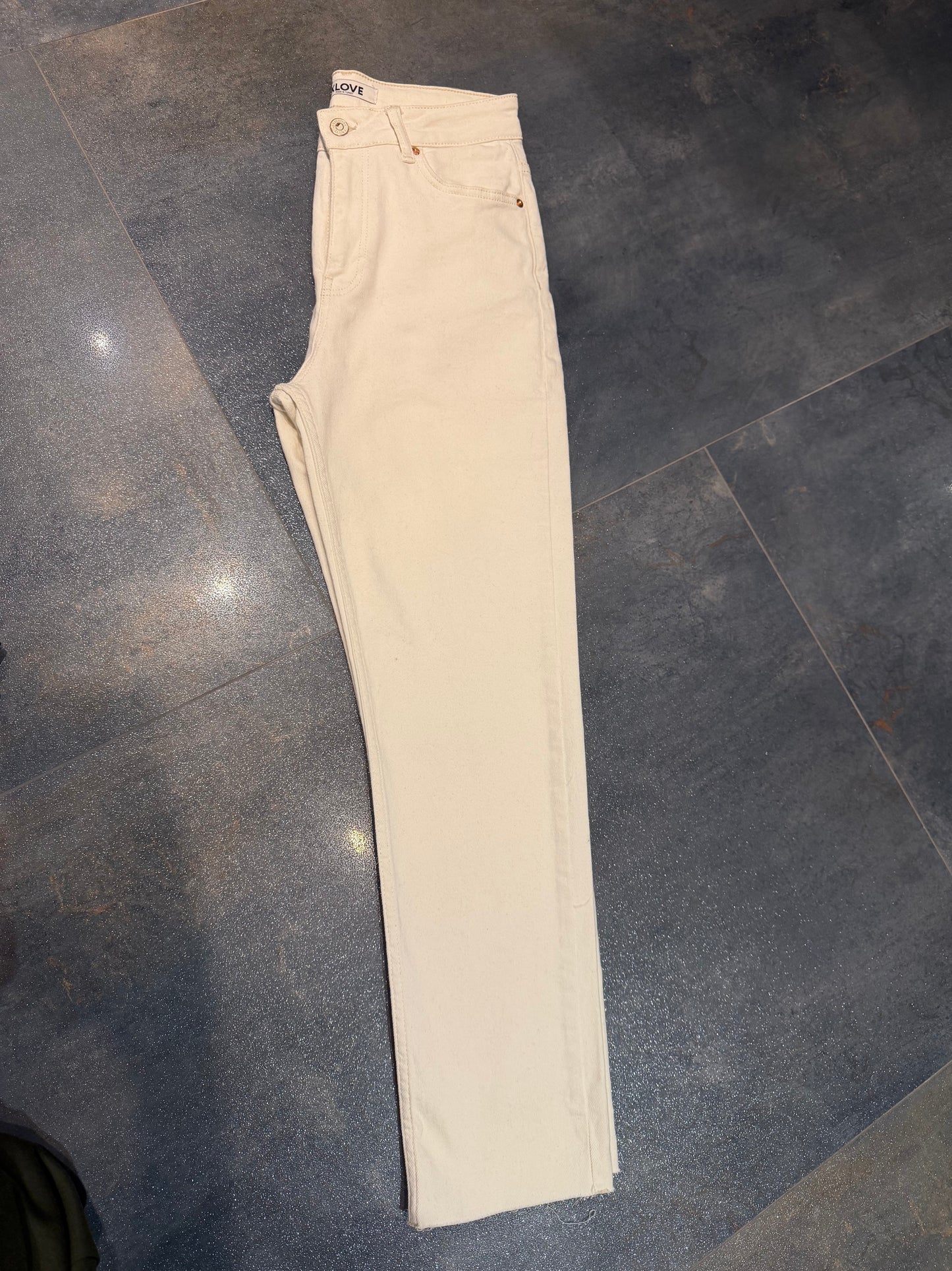 Xlove Bej Kesik Paça Jean