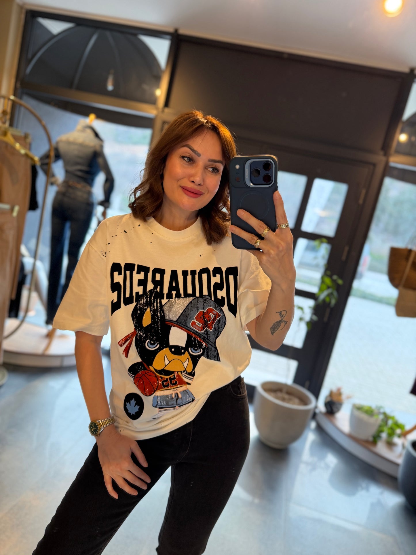 Ayhans Beyaz Unisex Pamuk T-Shirt