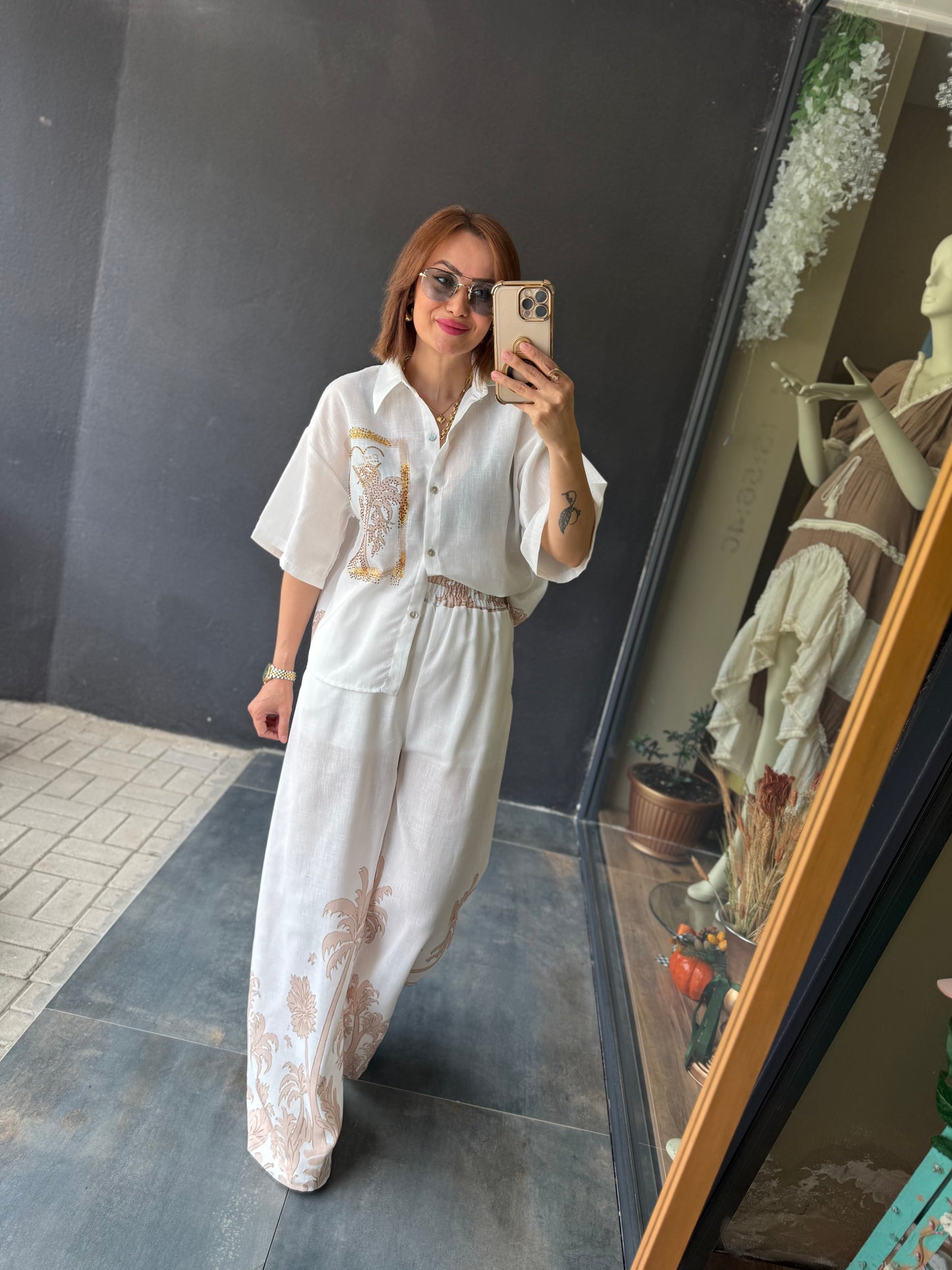 Fredo Bej Palmiye Keten Takım