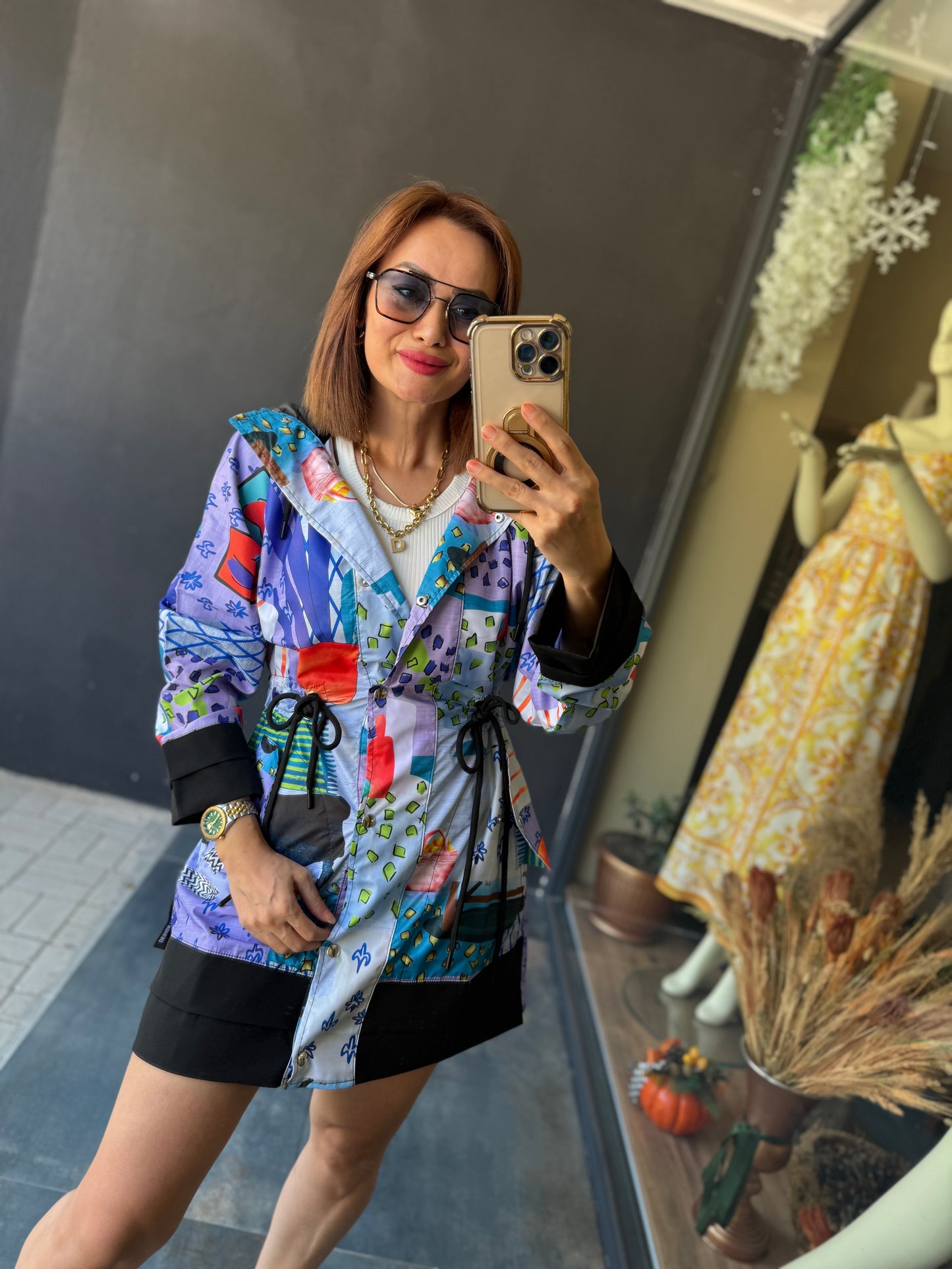 S.c.h Lila Trenchcoat