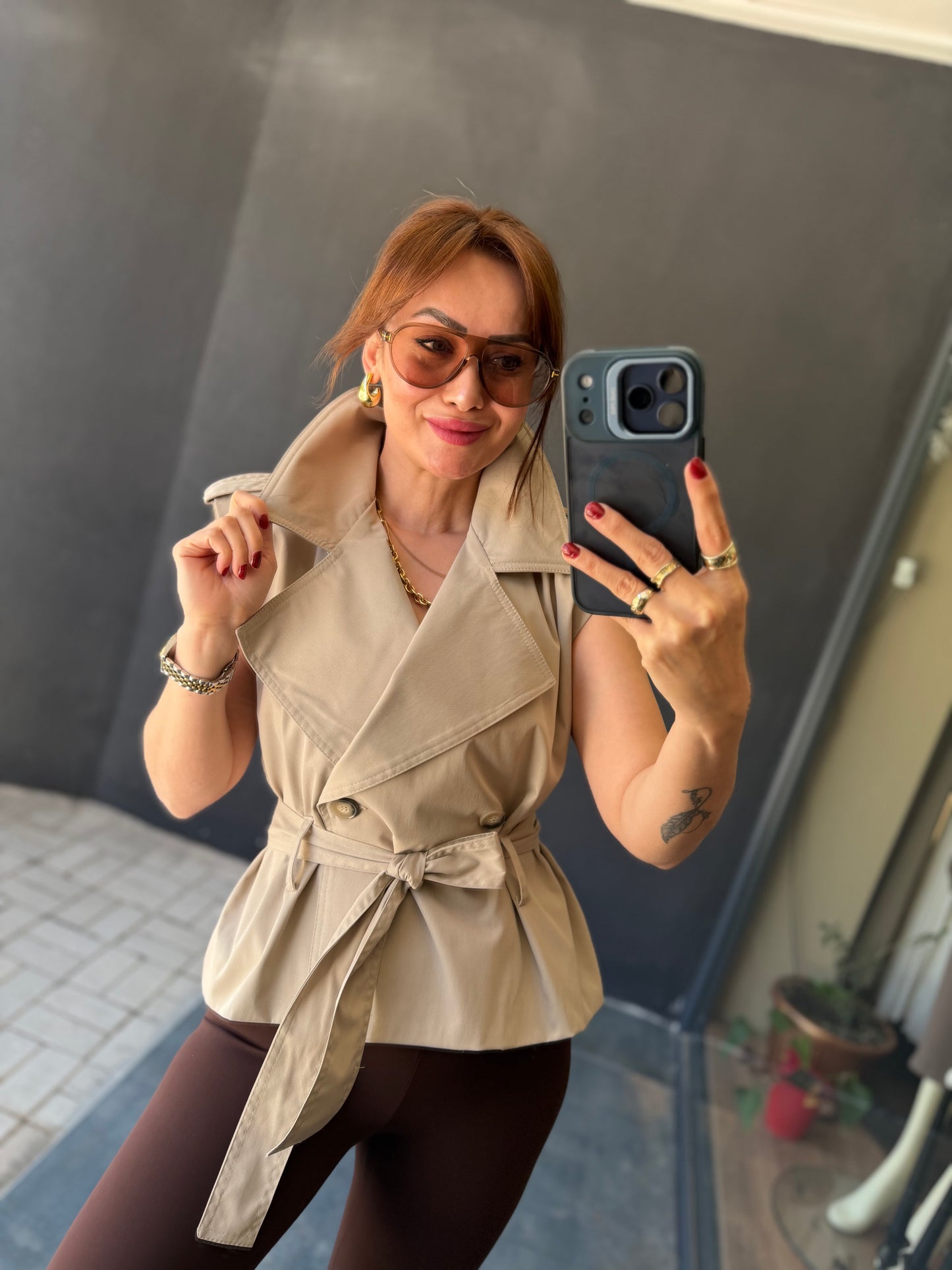 Darty Bej Kuşaklı Yelek