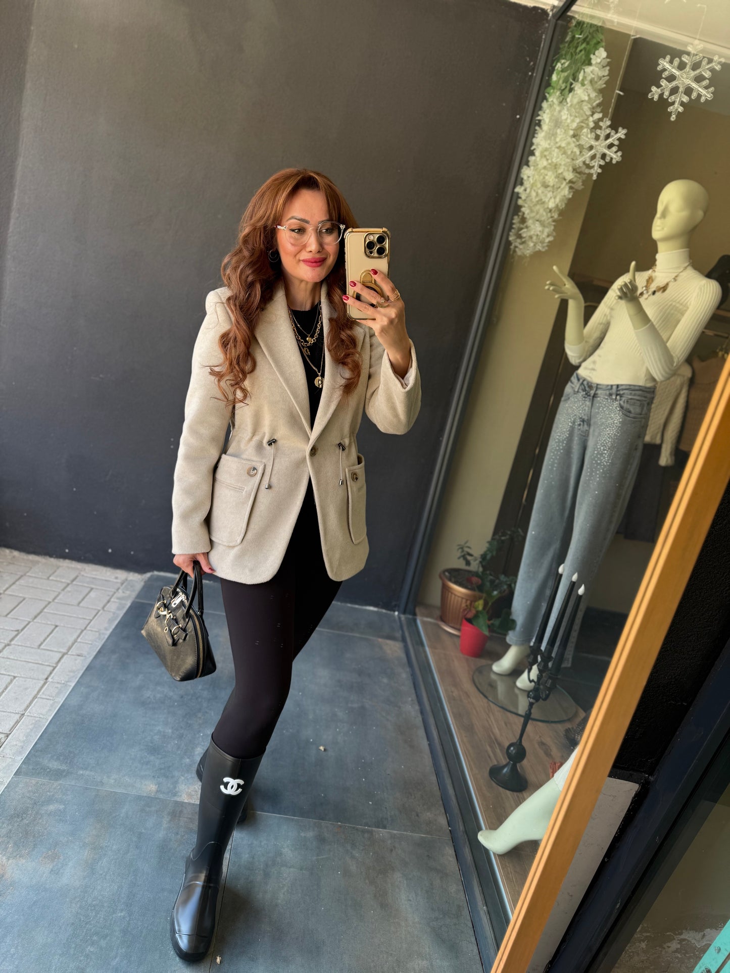 Candy Bej Kaşmir Ceket