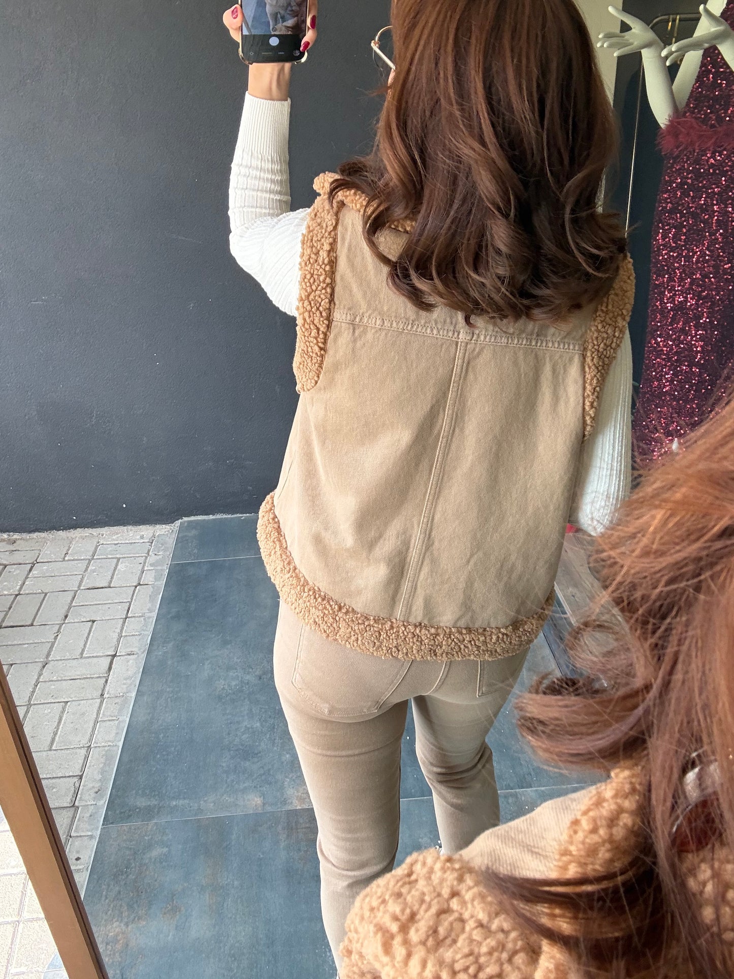 Xlove Bej İçi Peluş Yelek