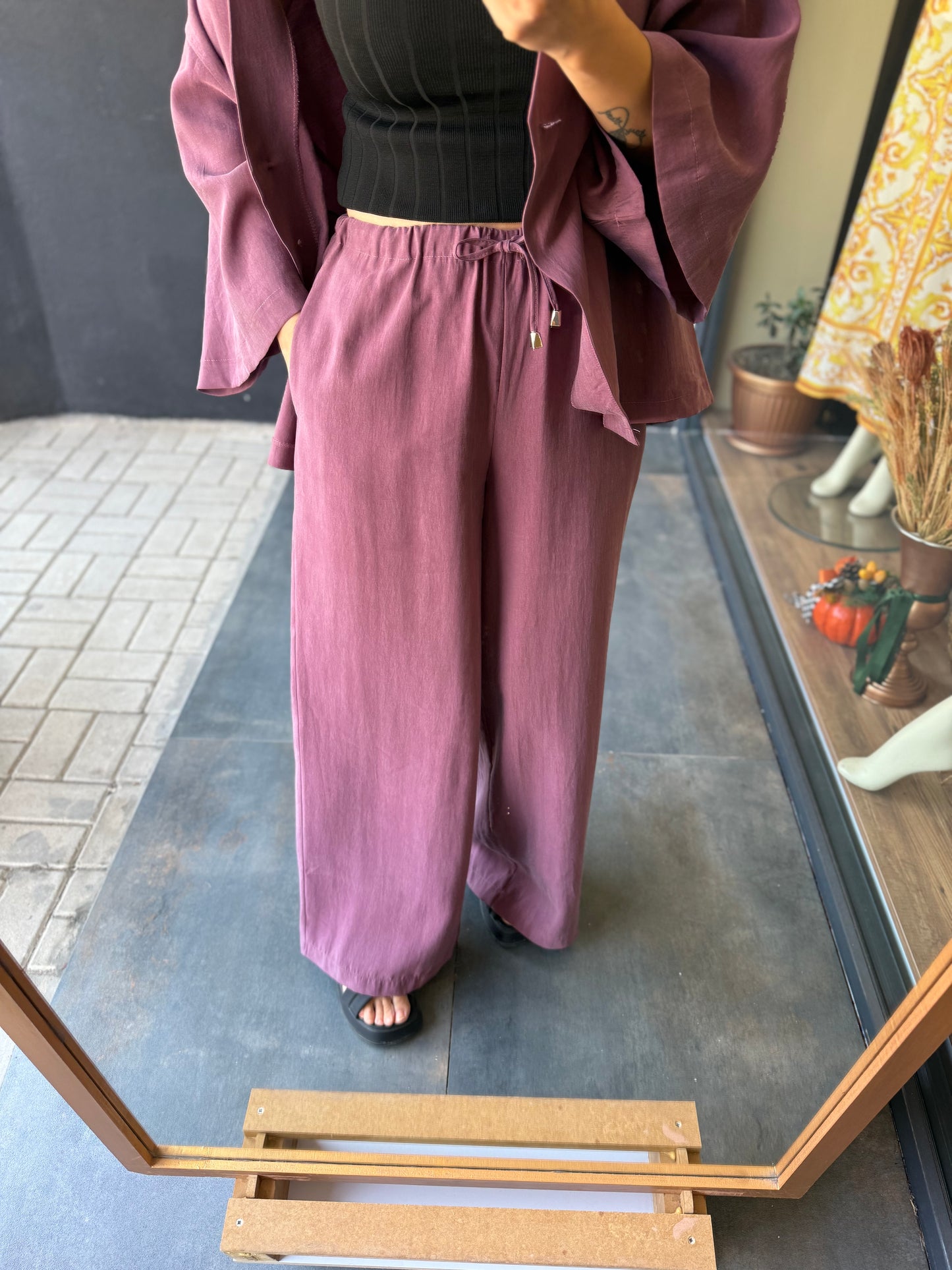 Ozyi Bordo Tensel Takım