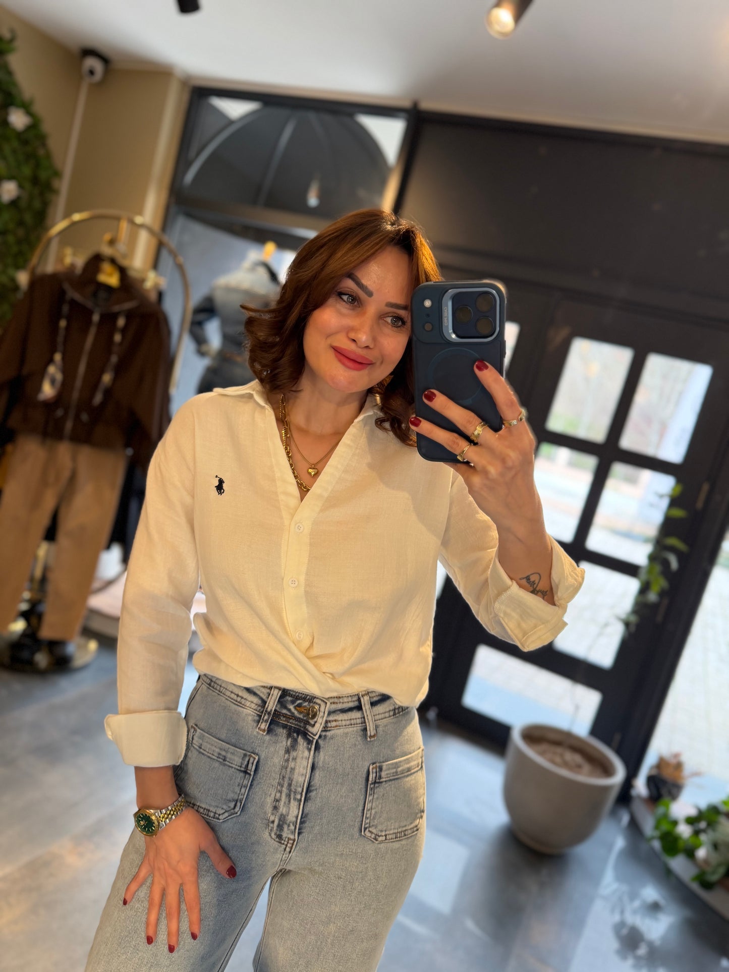 Rent Beyaz Müslin Gömlek