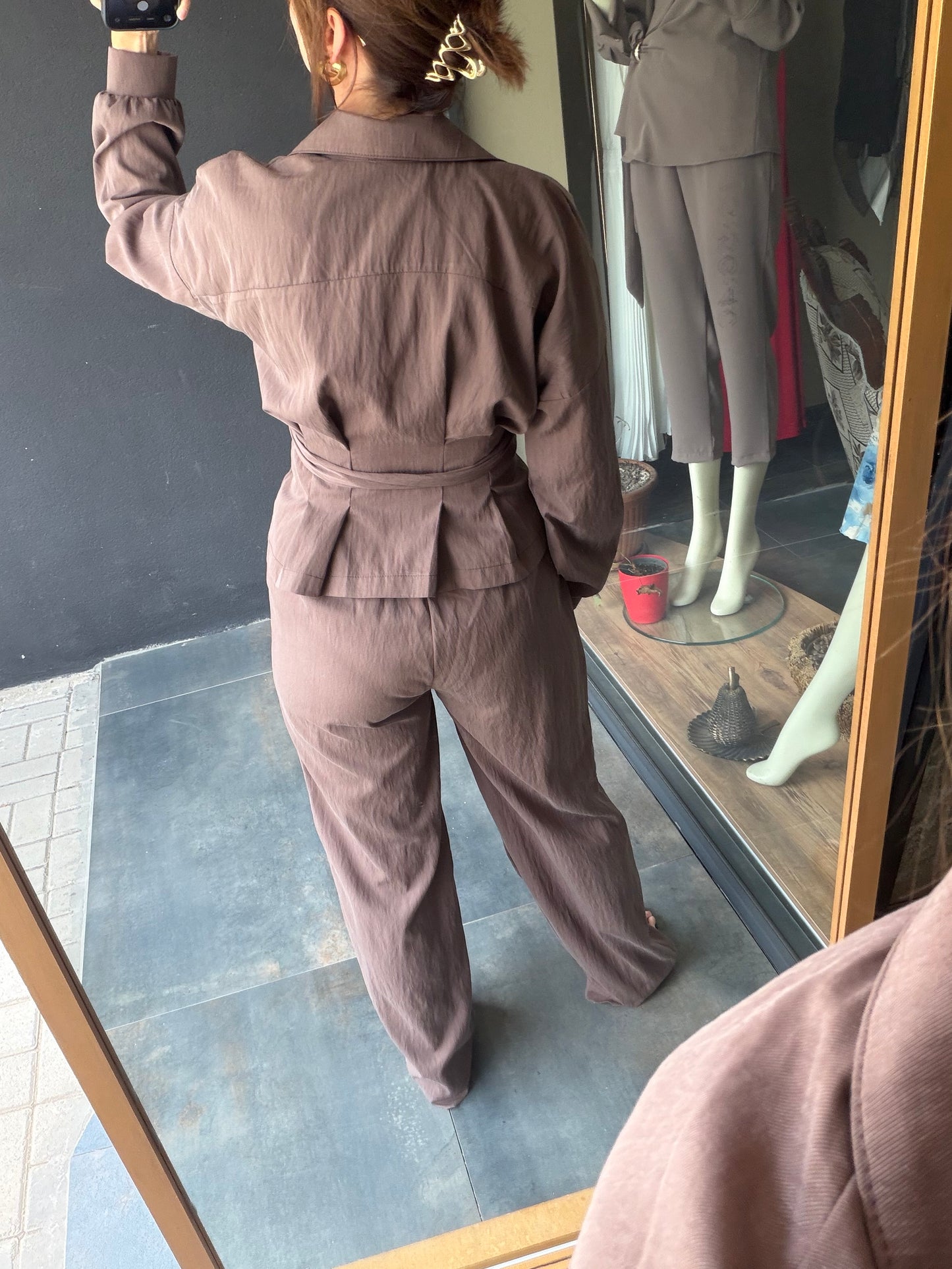 Kahve Kuşaklı Tensel Takım