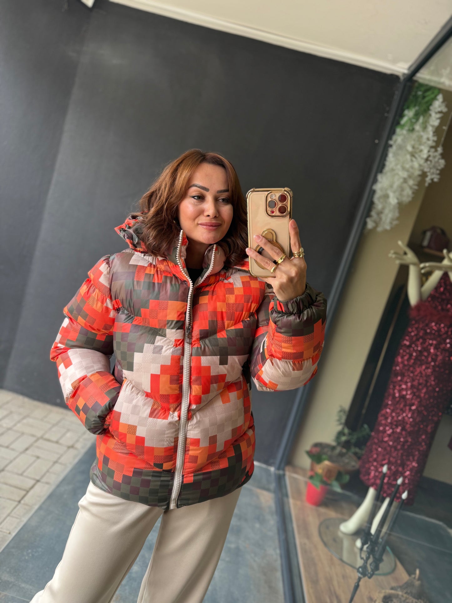 Ayny Turuncu Unisex Şişme Mont