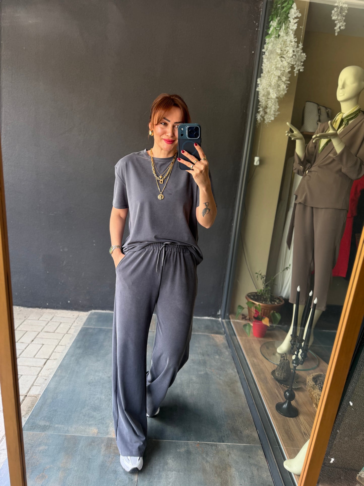 Anita Gri Tensel Takım