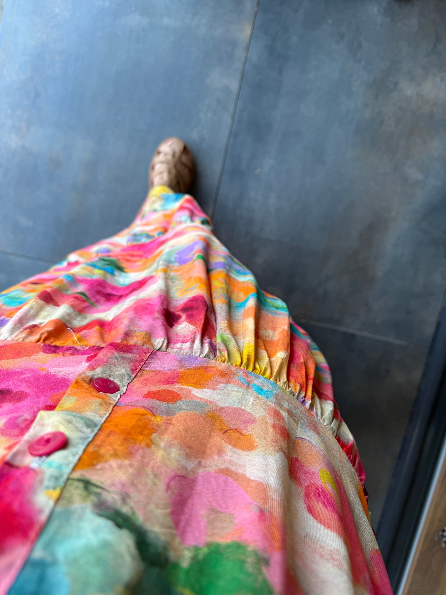 Naryn Renkli Tensel Elbise