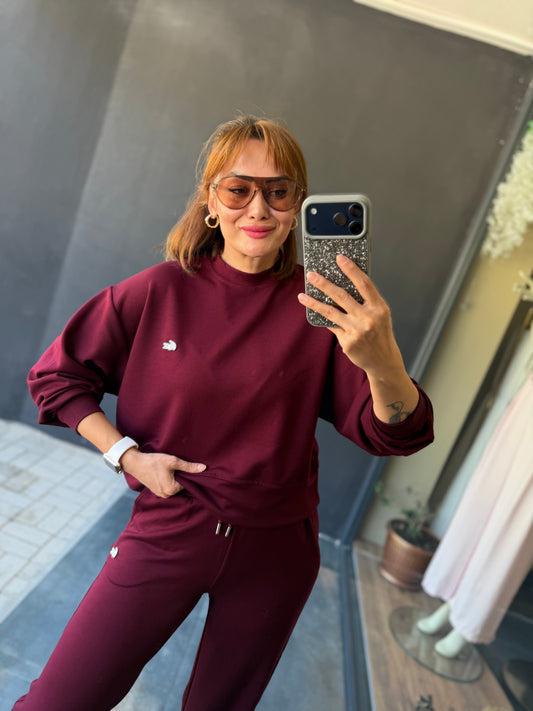 Veyora Bordo Modal Eşofman Takımı