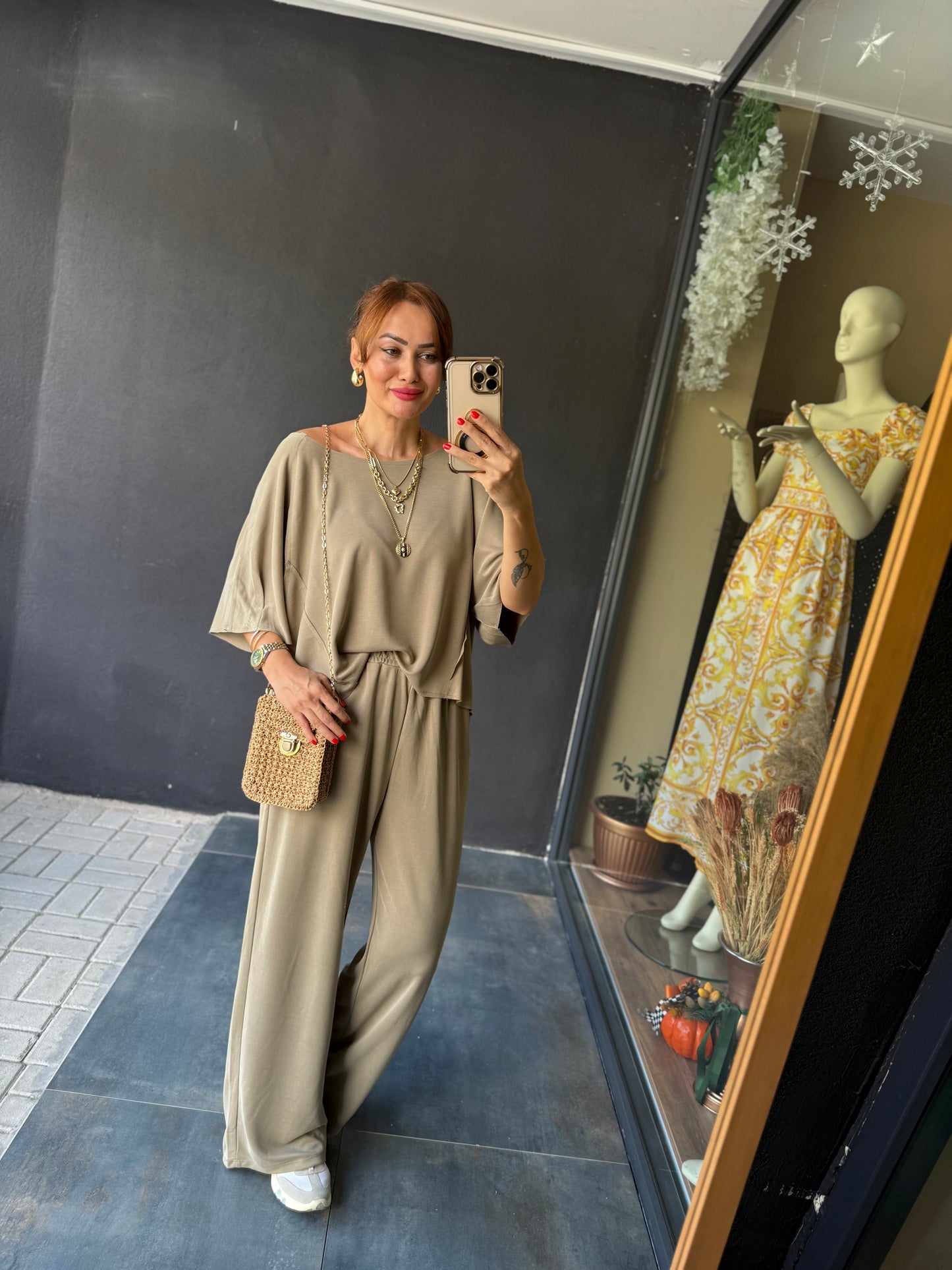 Look Yağ Yeşili Modal Takım