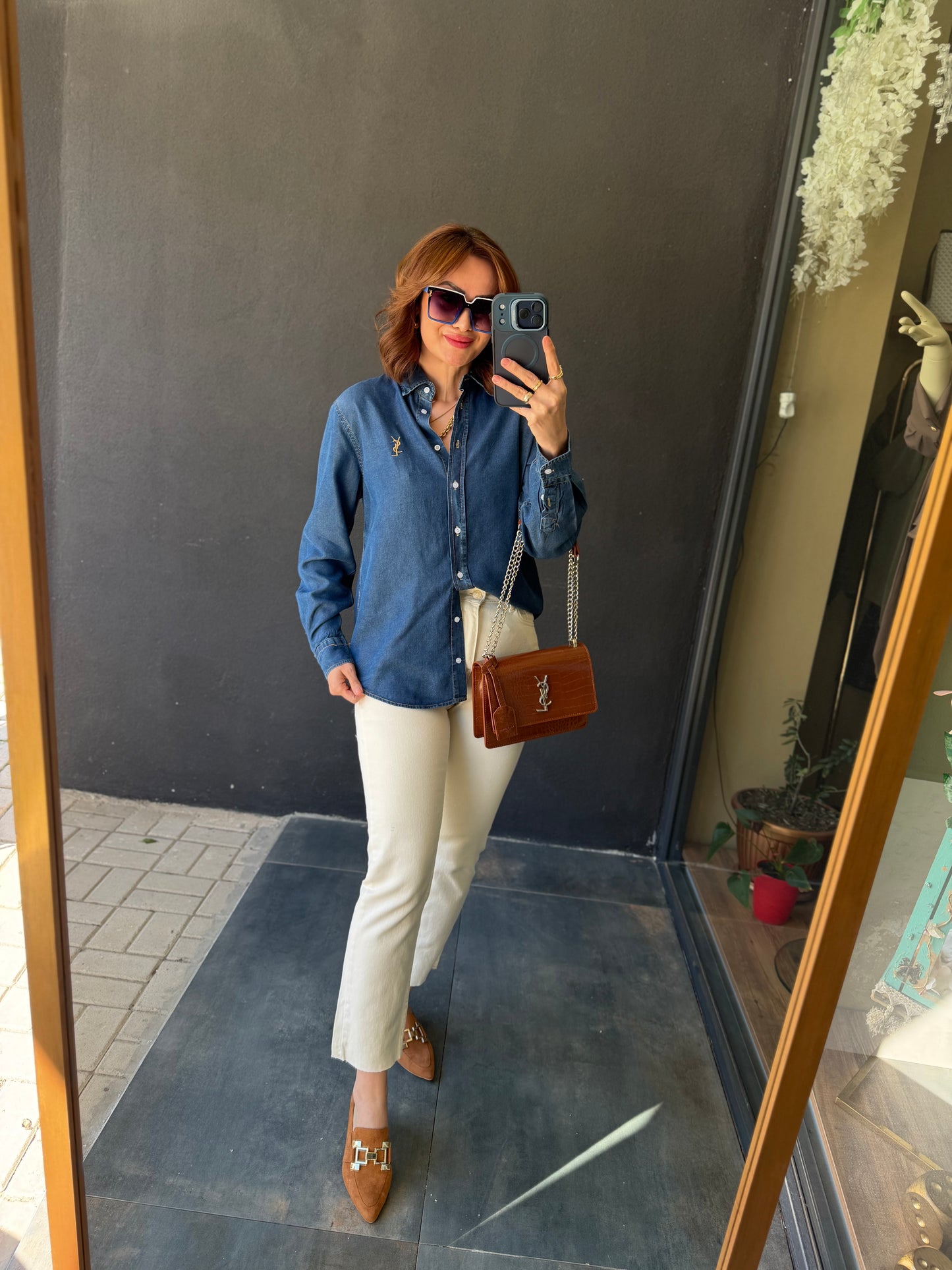 Milami Mavi Tensel Gömlek