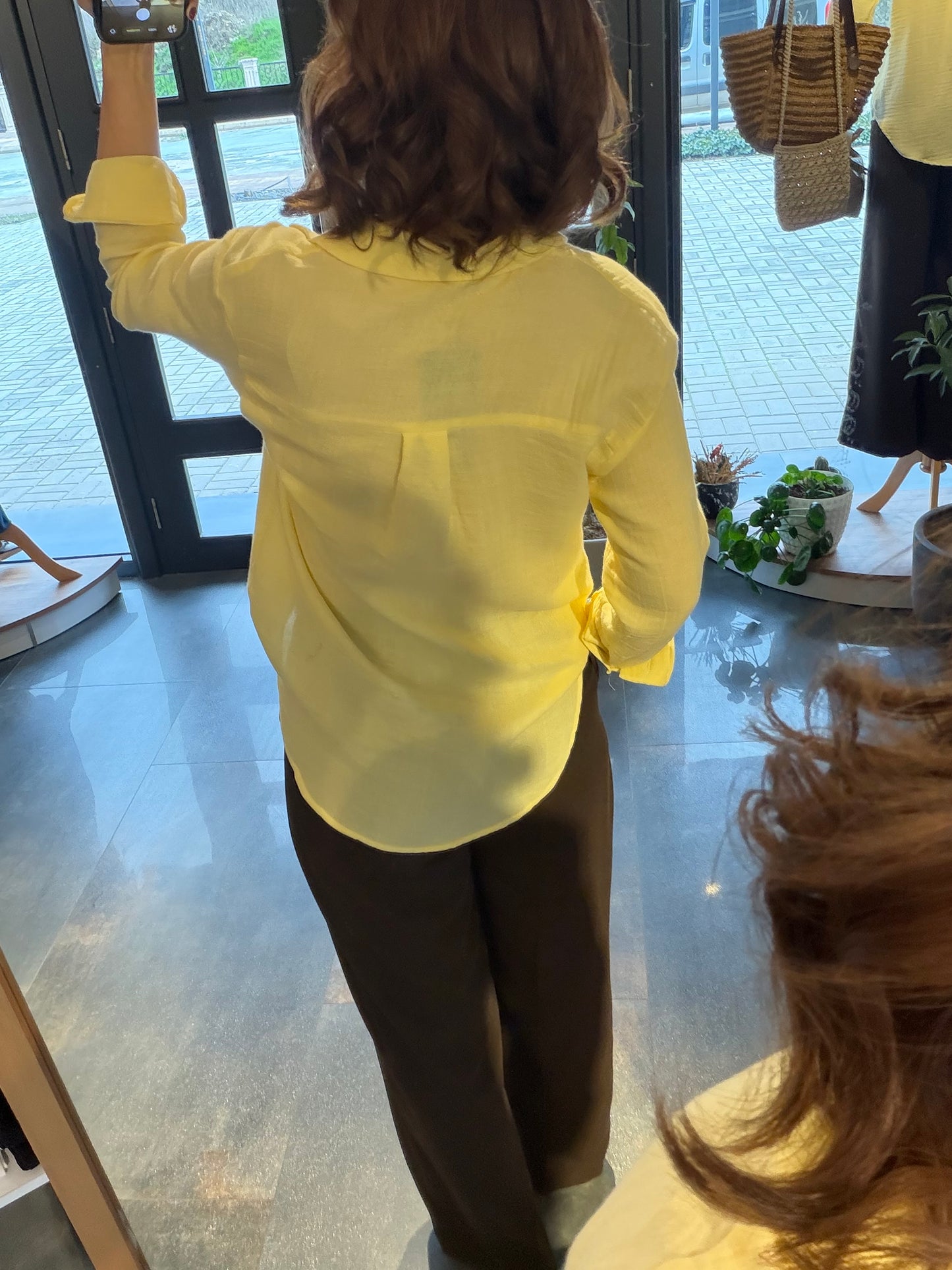 Rent Sarı Müslin Gömlek