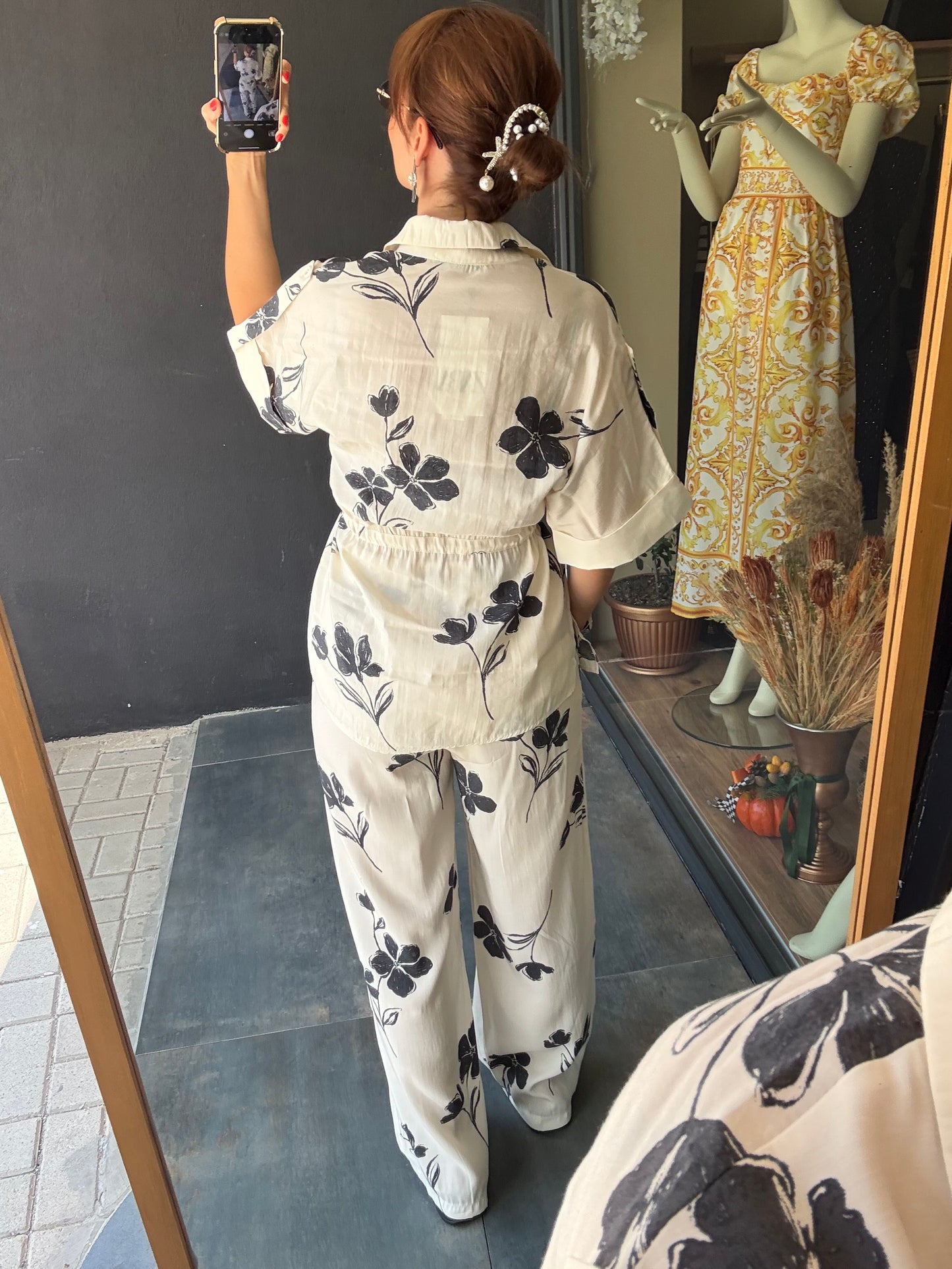 Ateks Pamuklu Gömlek & Pantolon Takım