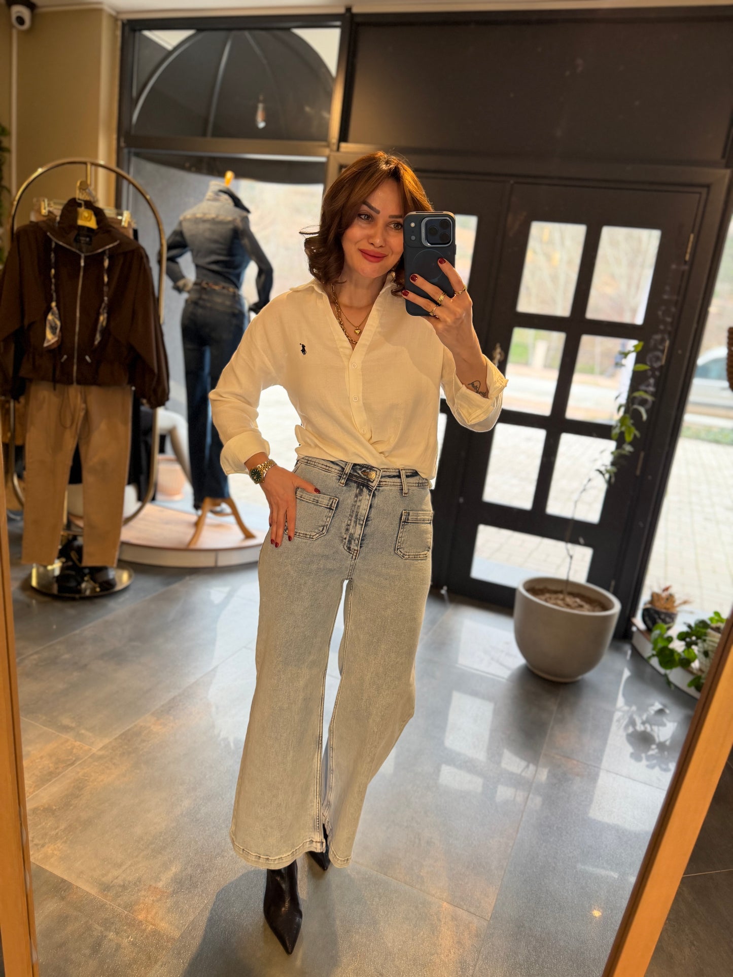 Xlove Buz Mavi Midi Boy Jean