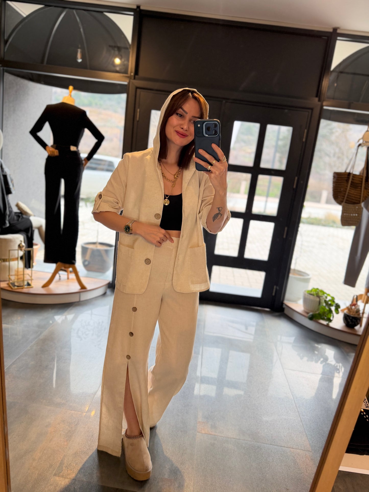 Young Keten Ceket &Pantolon Takımm