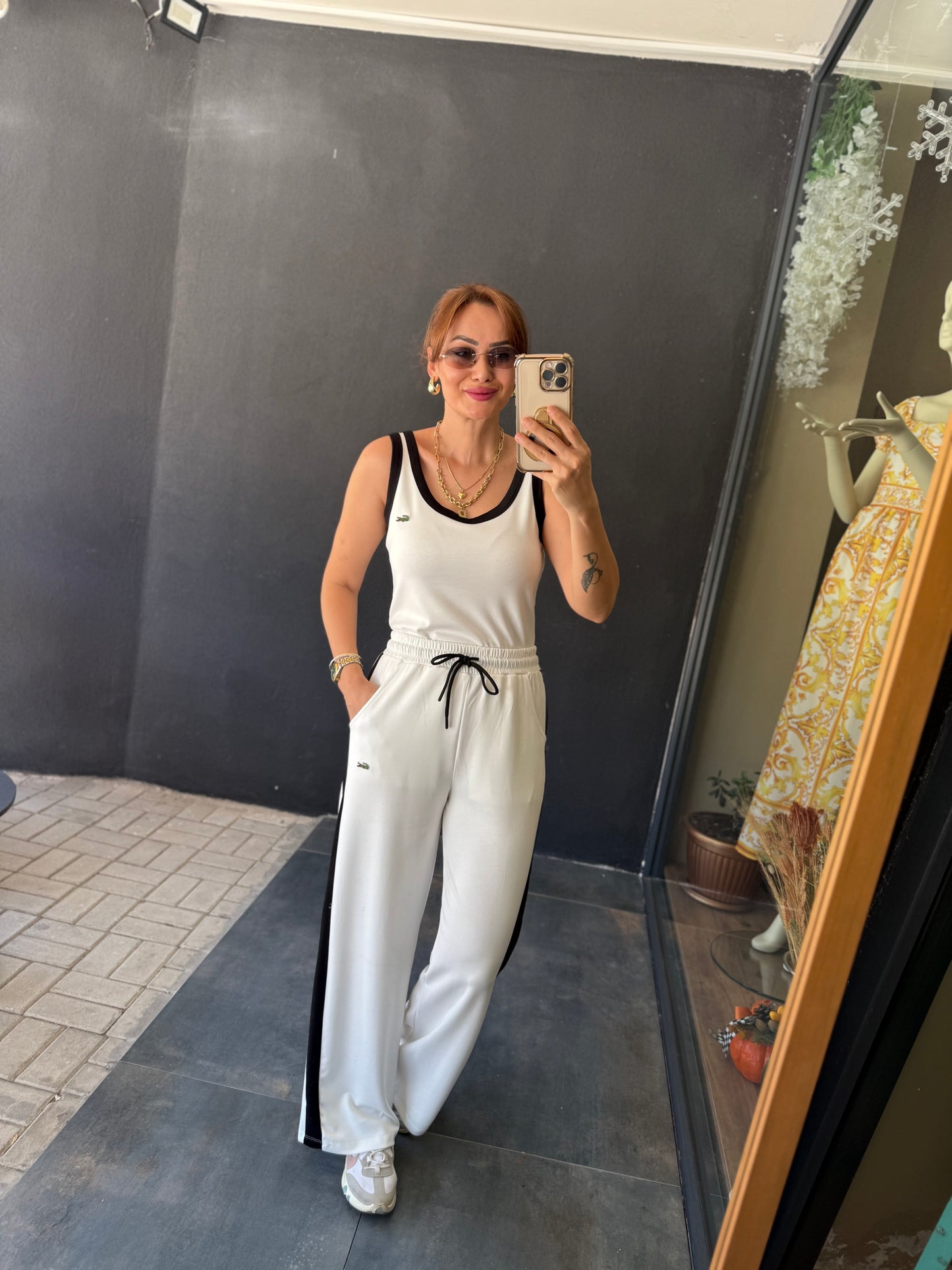 Laxet Beyaz Modal Eşofman Takımı