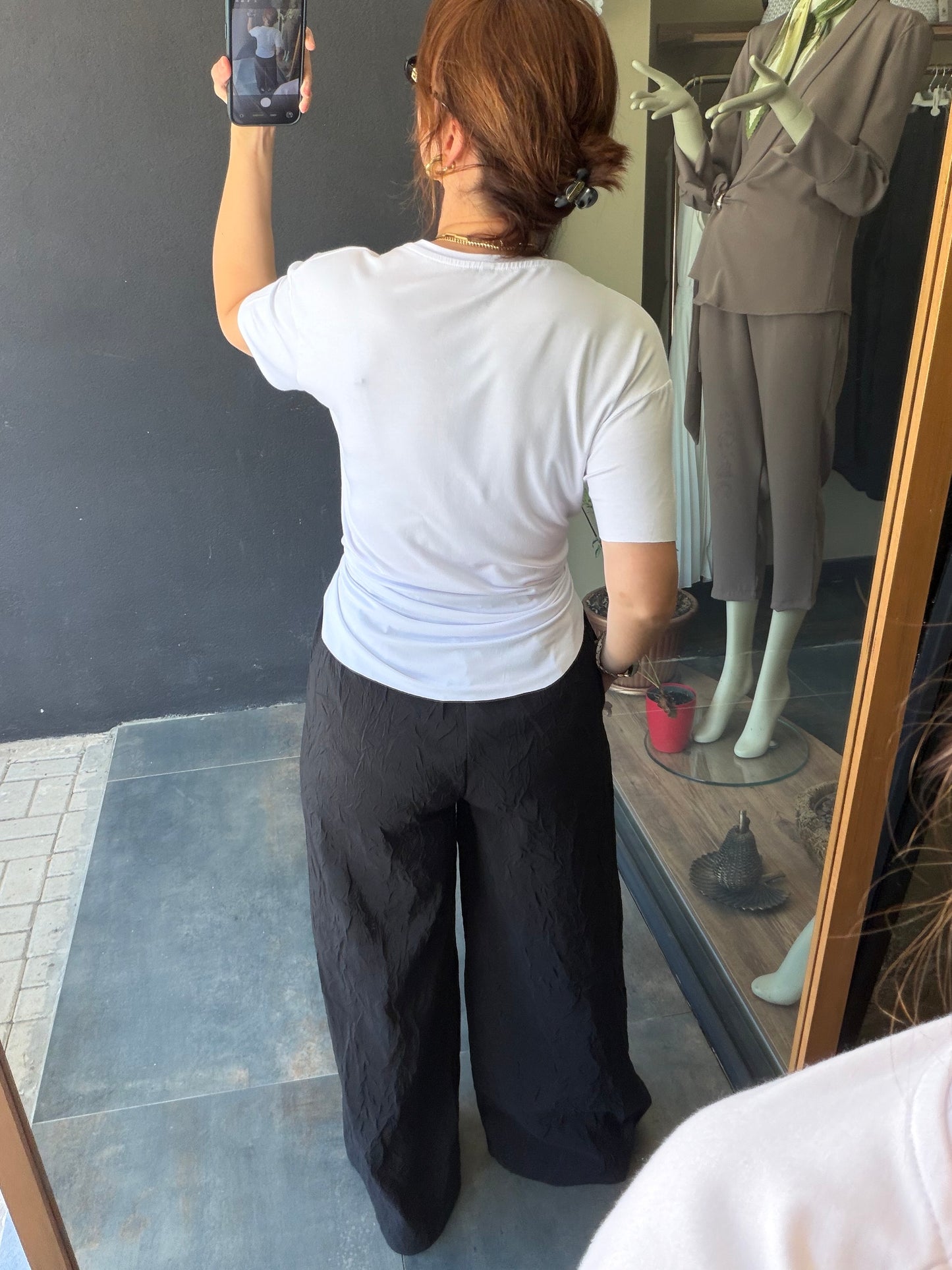 Siyah Palazzo & T-Shirt Kombin