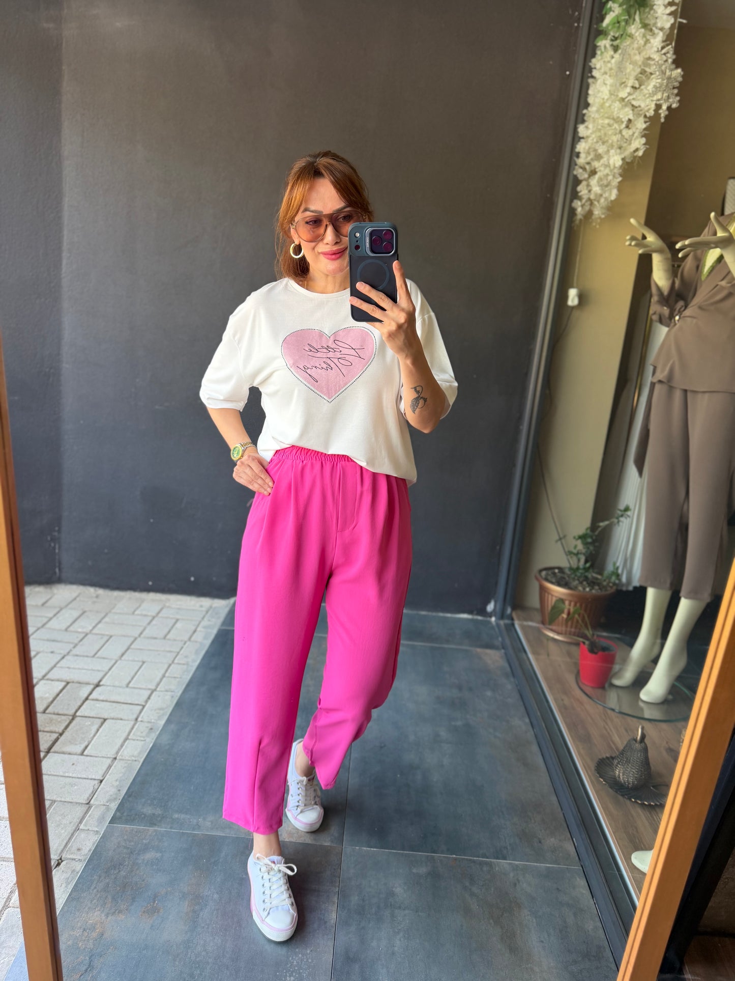 Pembe Tensel Tiril Takım