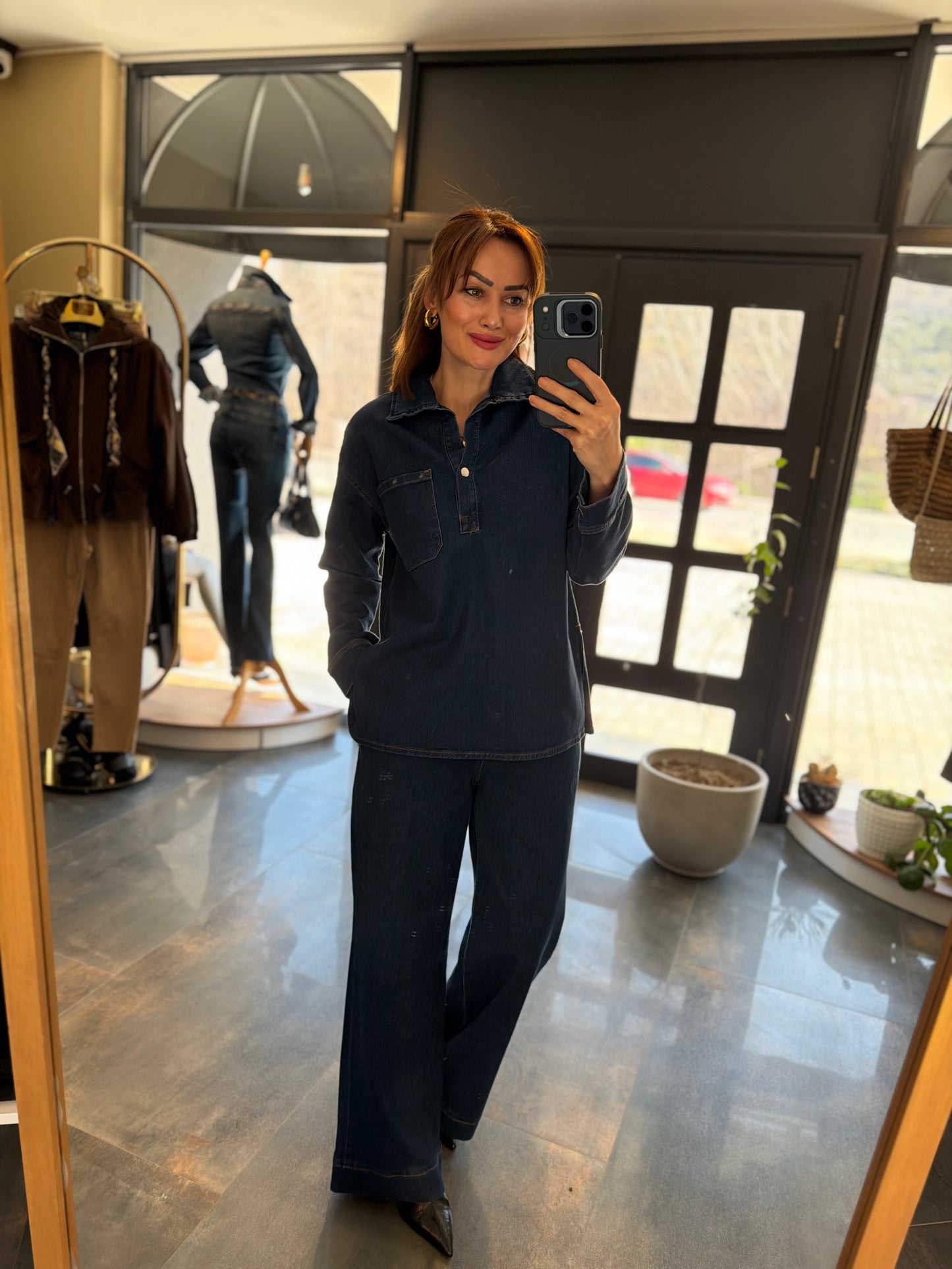 Aleya Jean Gömlek & Pantolon Takım