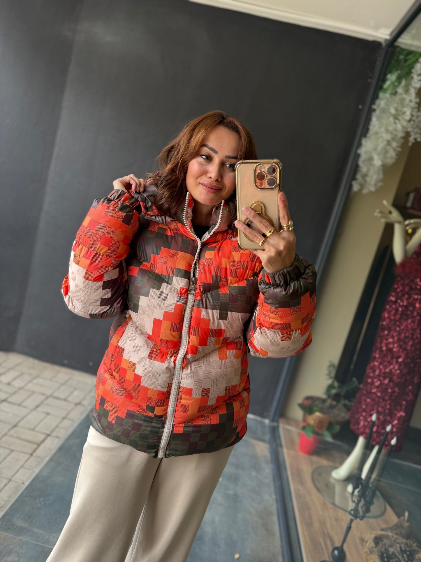 Ayny Turuncu Unisex Şişme Mont