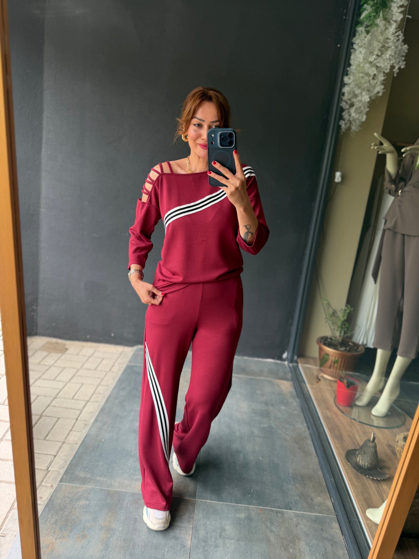 Tek Omuz İpli Modal Spor Takım Bordo