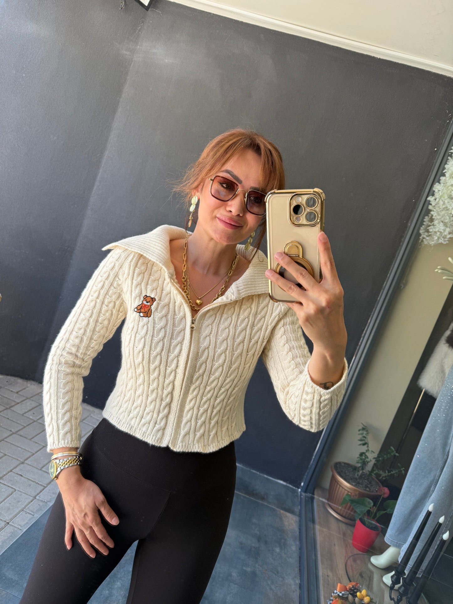 İkonic Bej Teddy Hırka