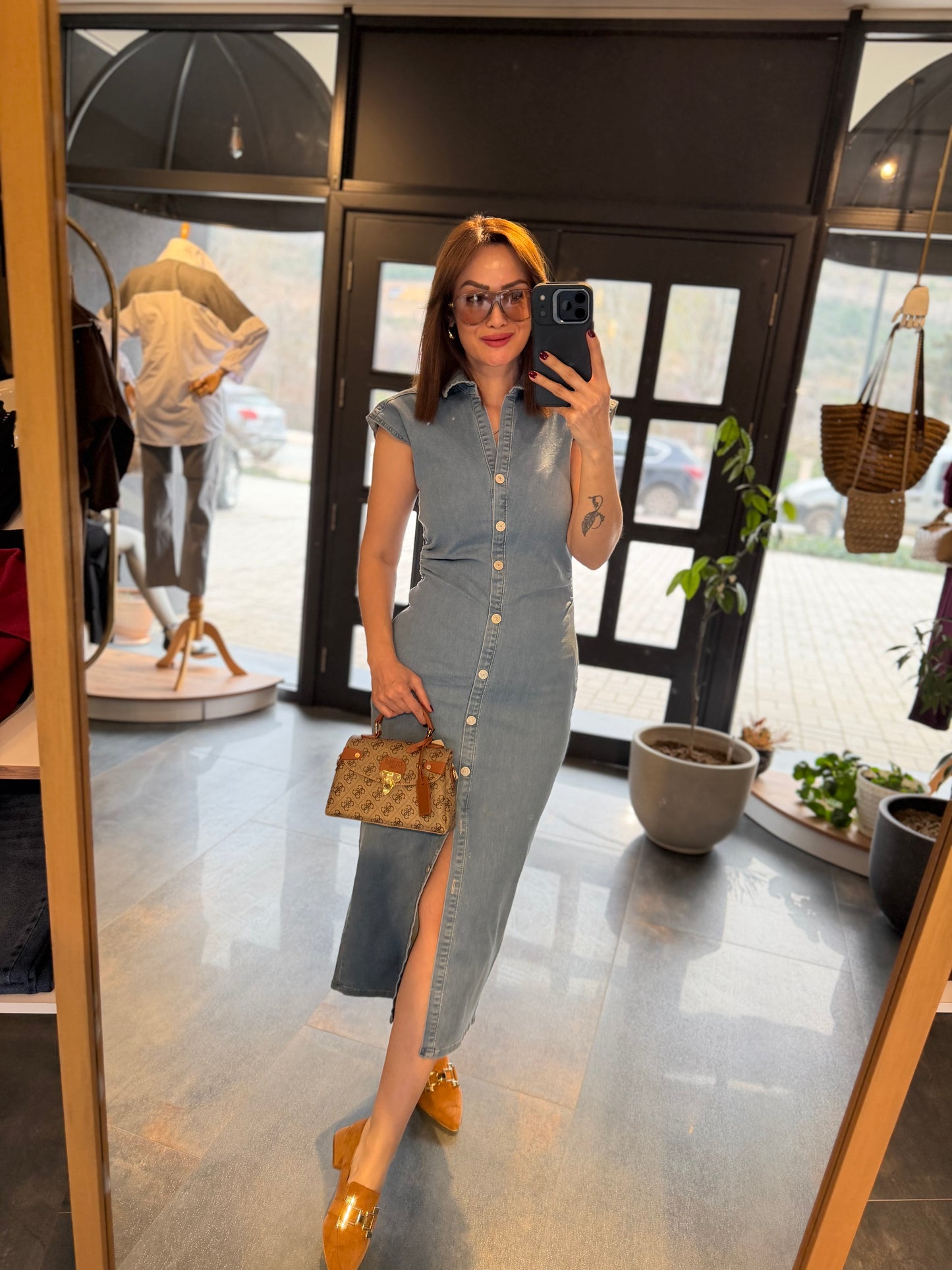 Yukigo Buz Mavi Jean Elbise