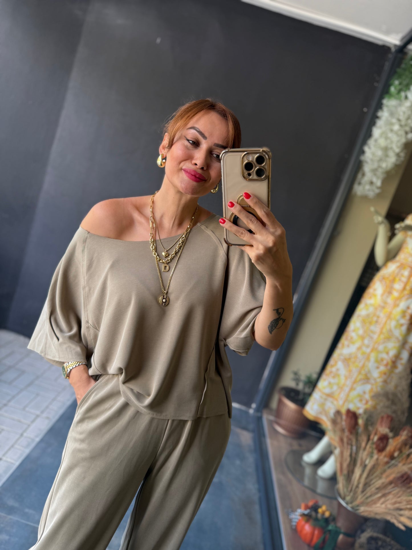 Look Yağ Yeşili Modal Takım