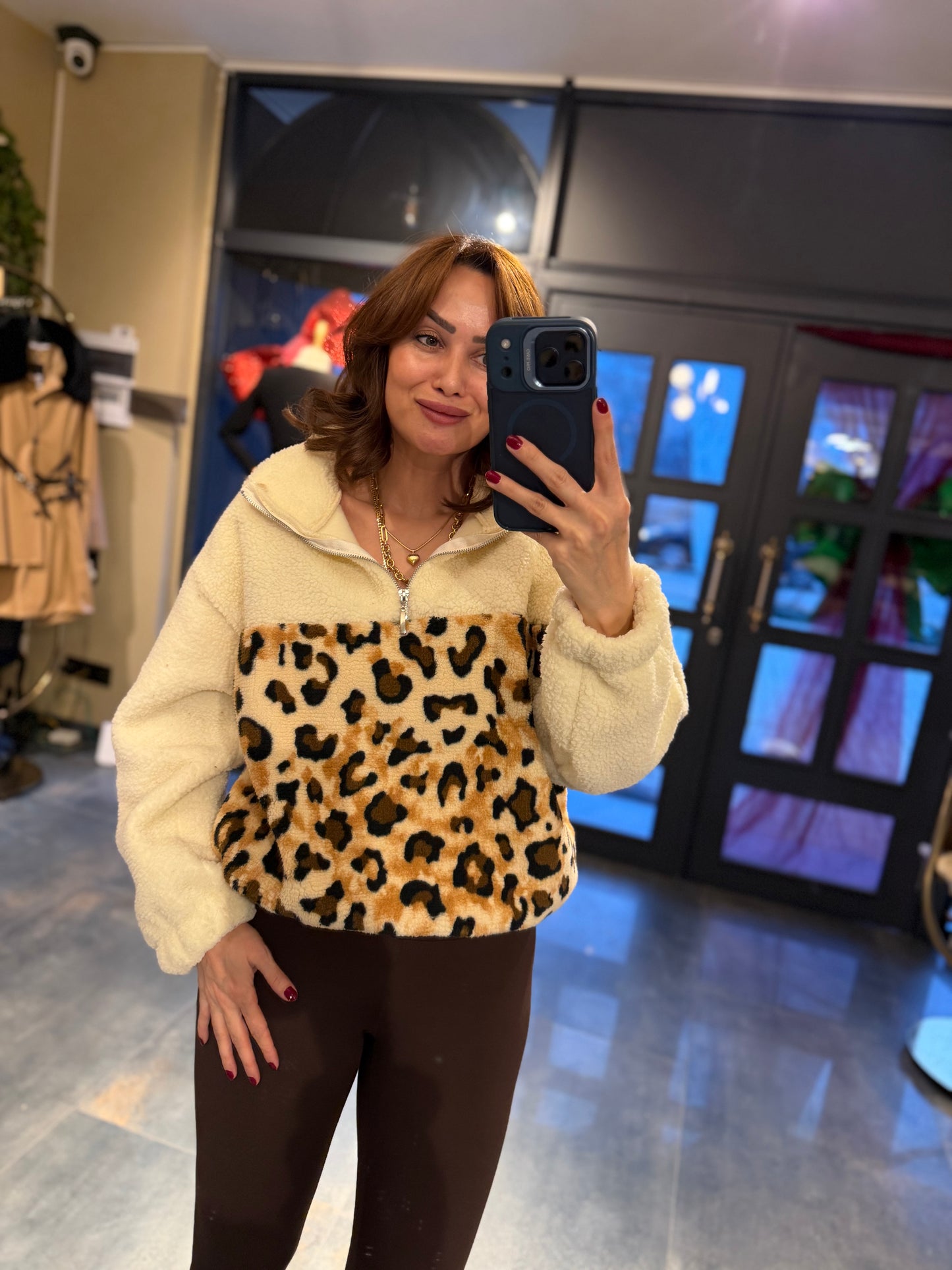 Mzr Leopar Peluş Sweat