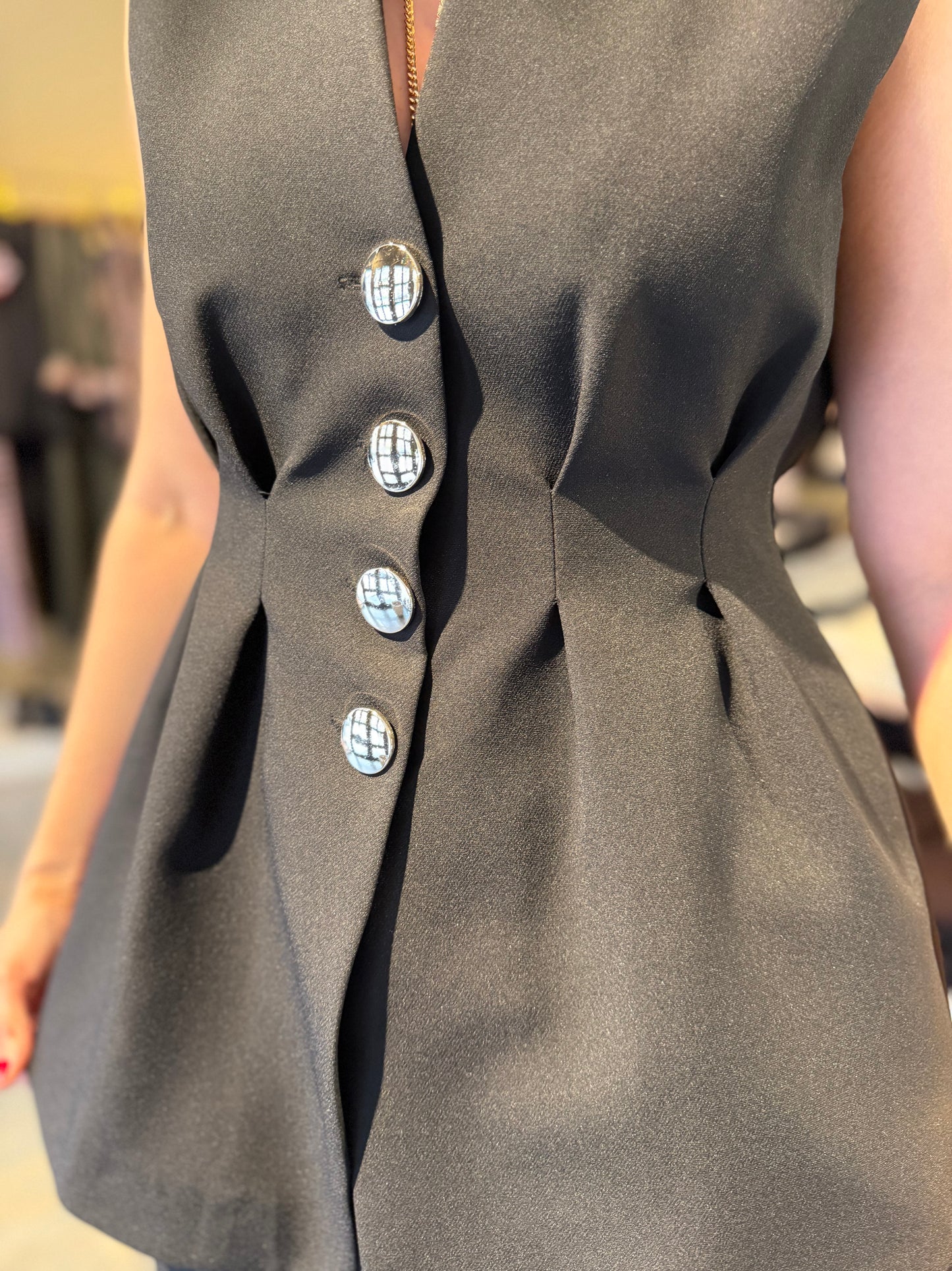 Newwel Siyah Yelek & Pantolon Takım