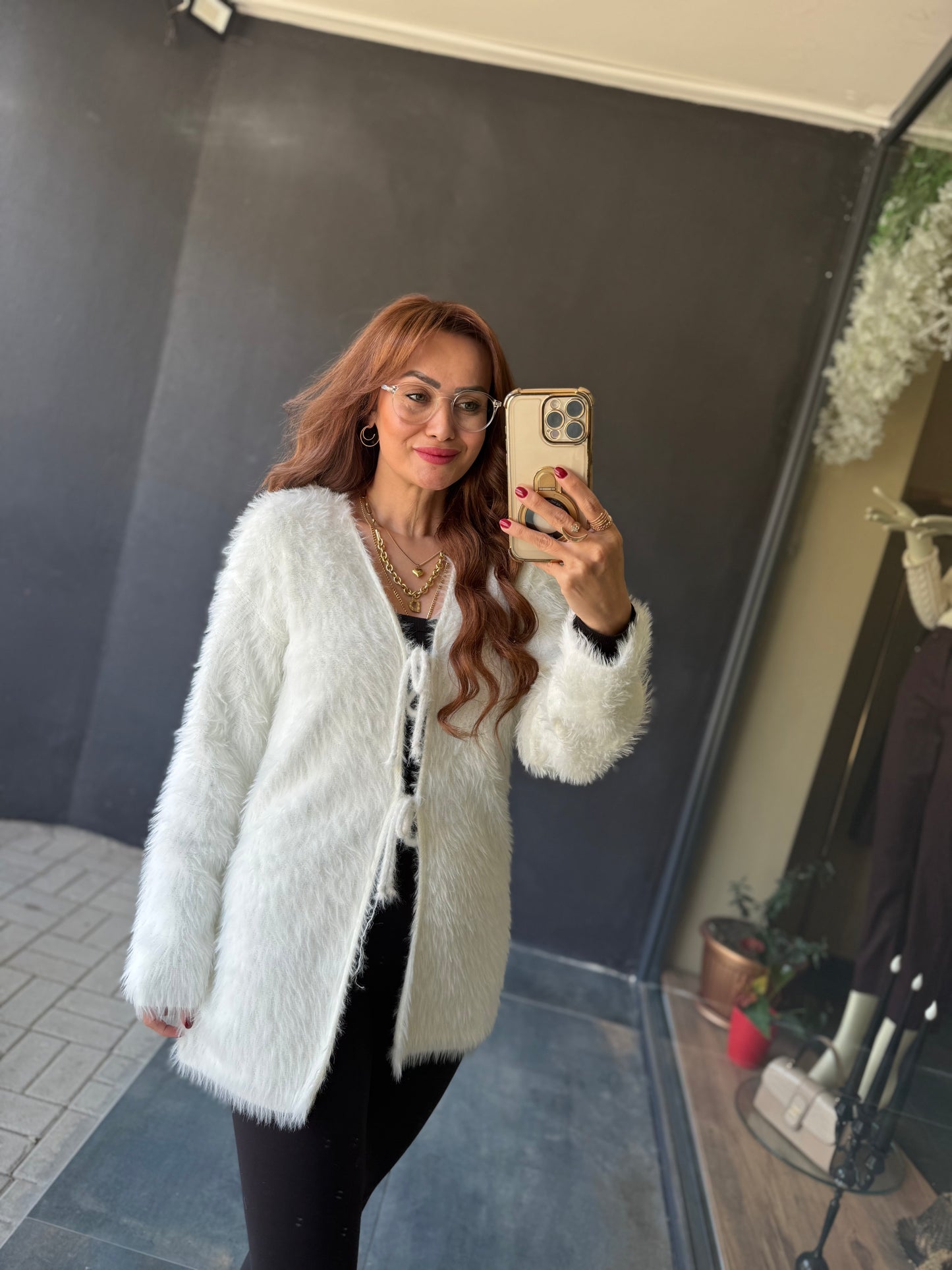 Wouy Beyaz Yumoş Hırka