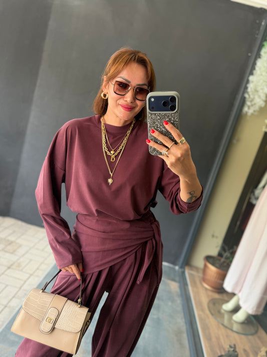 Prenses Bordo Pike Modal Takım
