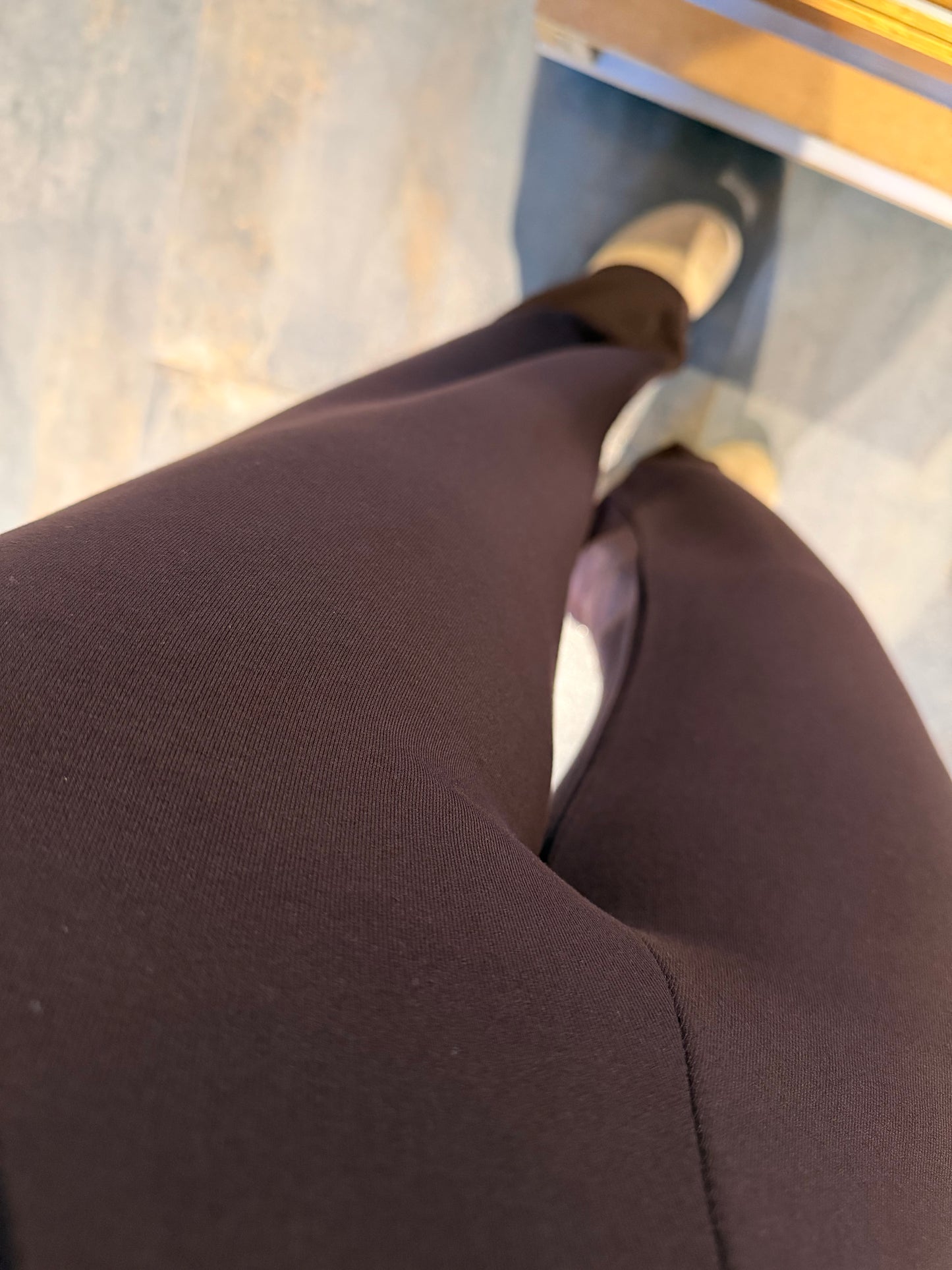 The Secret Kahve Modal Pantolon & Çizgili Bluz Takım