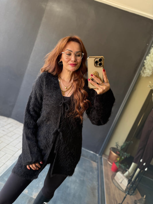 Wouy Siyah Yumoş Hırka