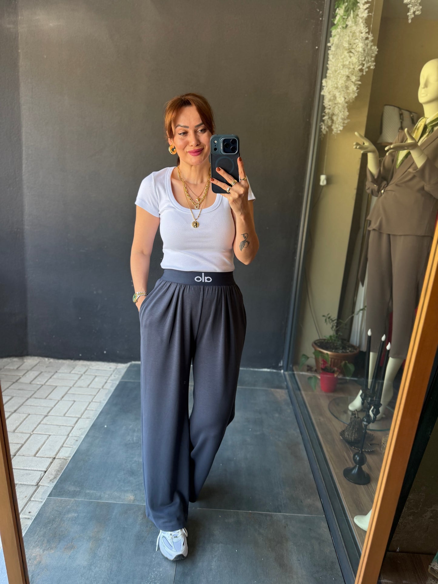 Dumpi Antrasit Modal Spor Pantolon