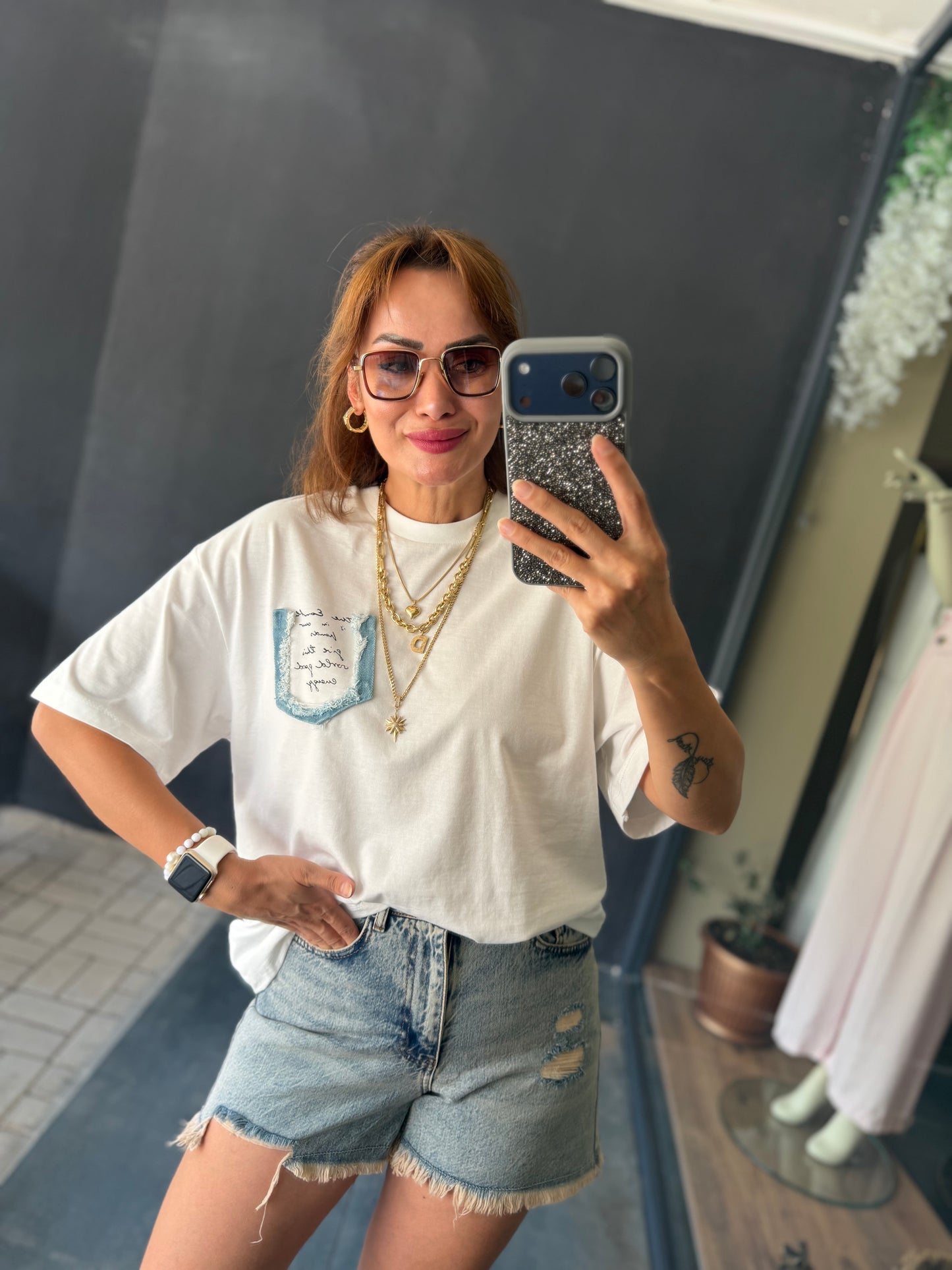 Solvane Beyaz Cotton T-Shirt