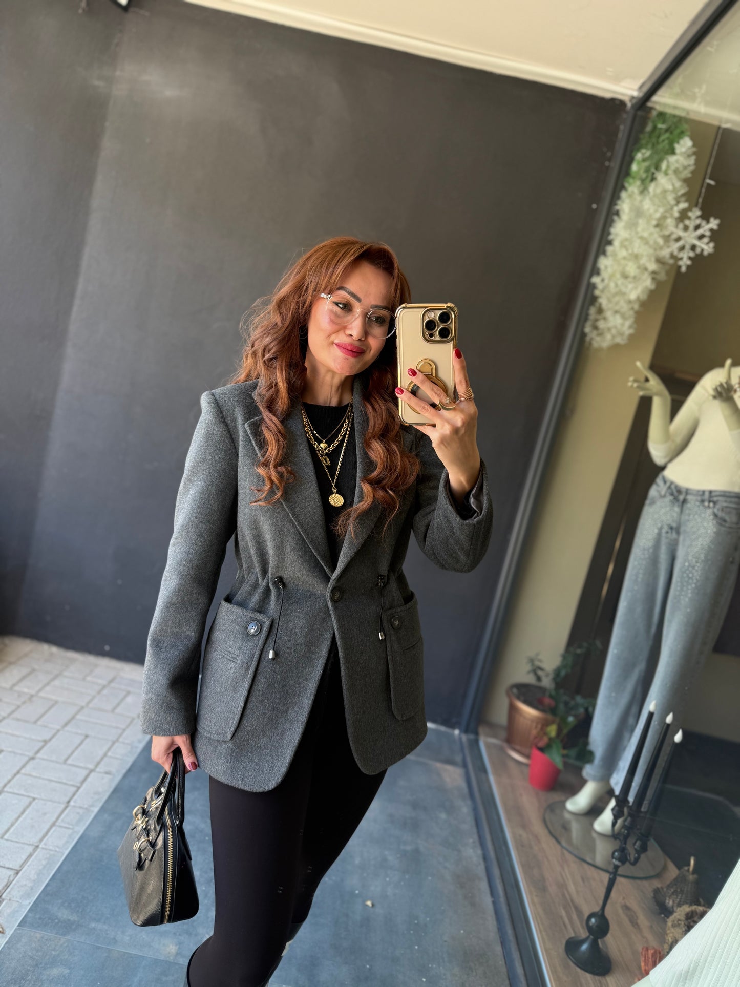 Candy Gri Kaşmir Ceket
