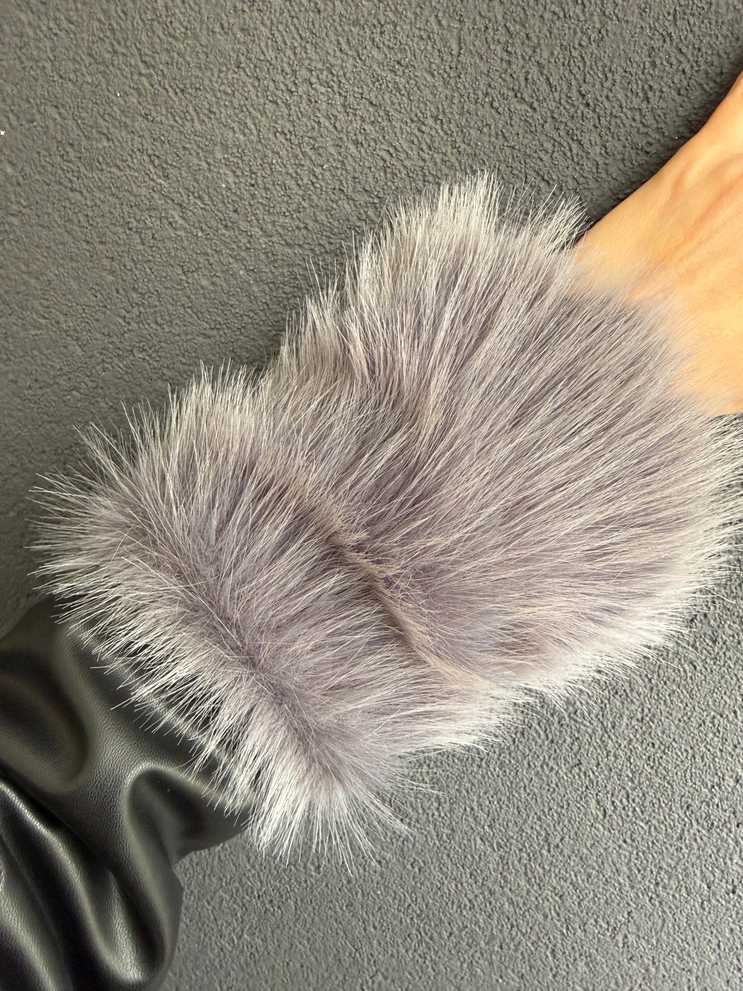 Deer Siyah Deri & Kürk Ceket