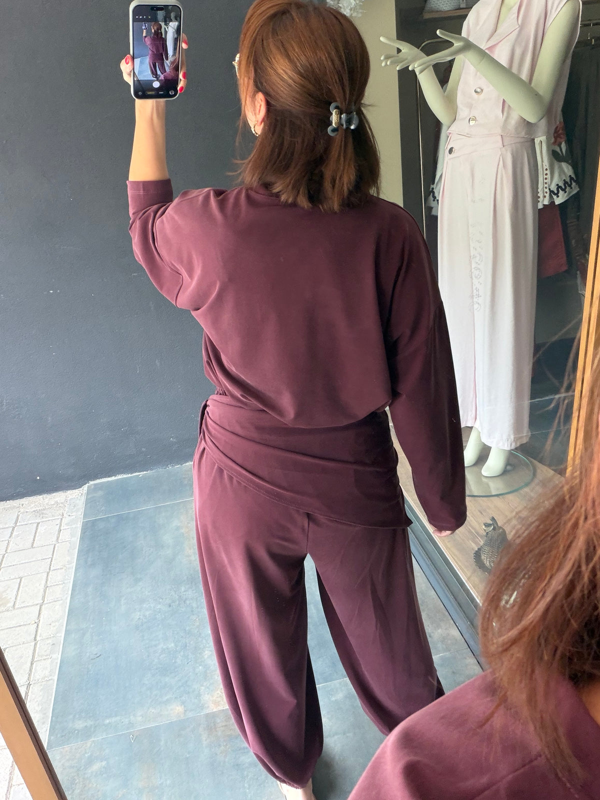 Prenses Bordo Pike Modal Takım