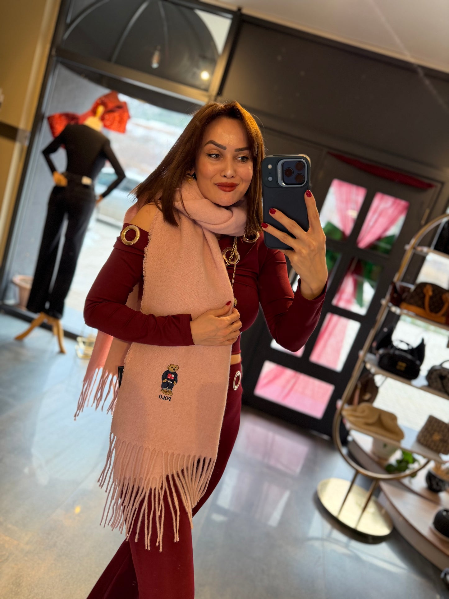 Gustor Pudra Peluş Atkı