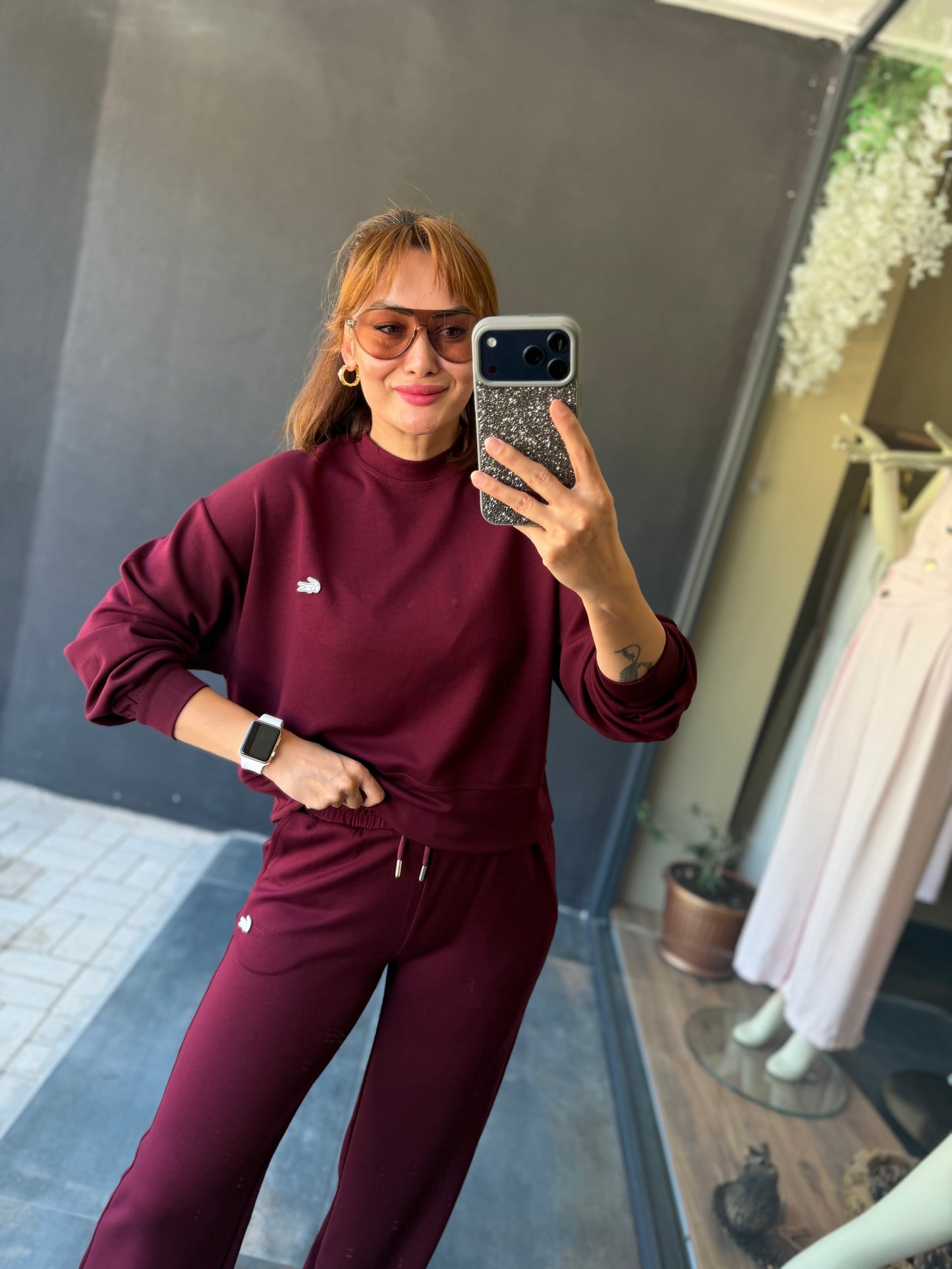 Veyora Bordo Modal Eşofman Takımı