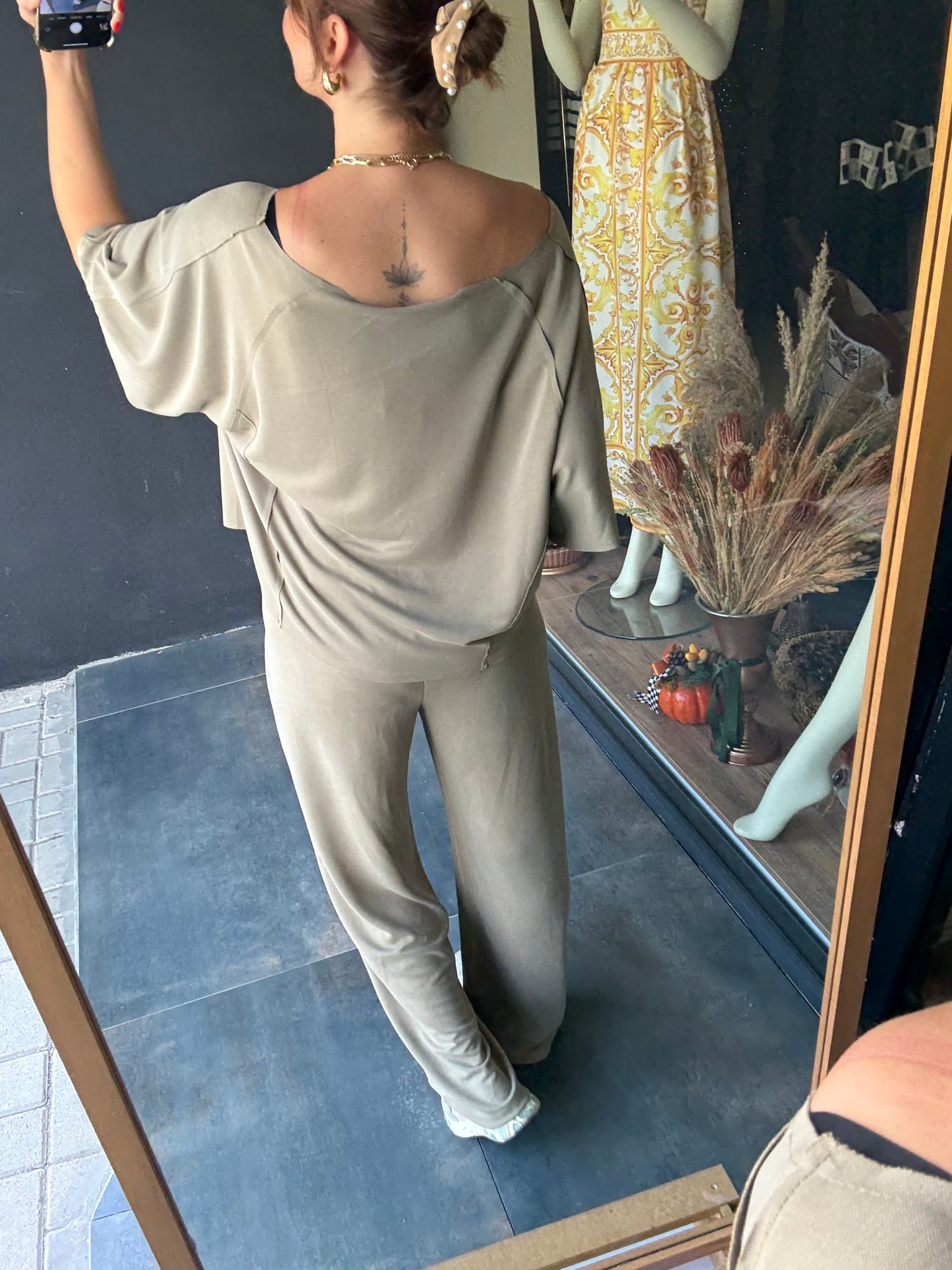 Look Yağ Yeşili Modal Takım