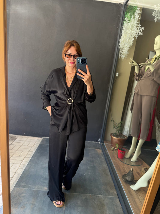 Siyah Saten Premium Takım