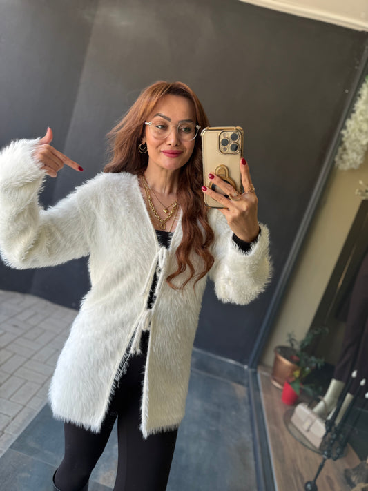 Wouy Beyaz Yumoş Hırka