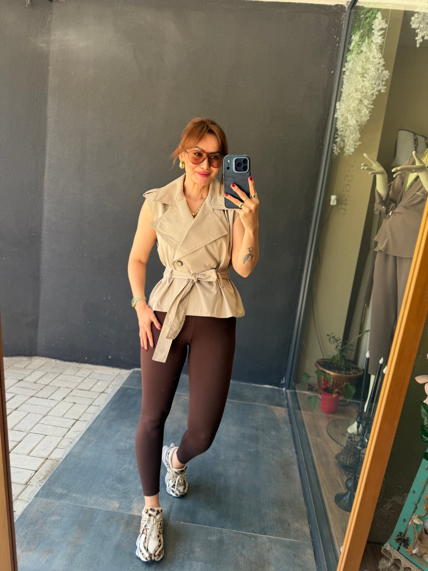 Darty Bej Kuşaklı Yelek